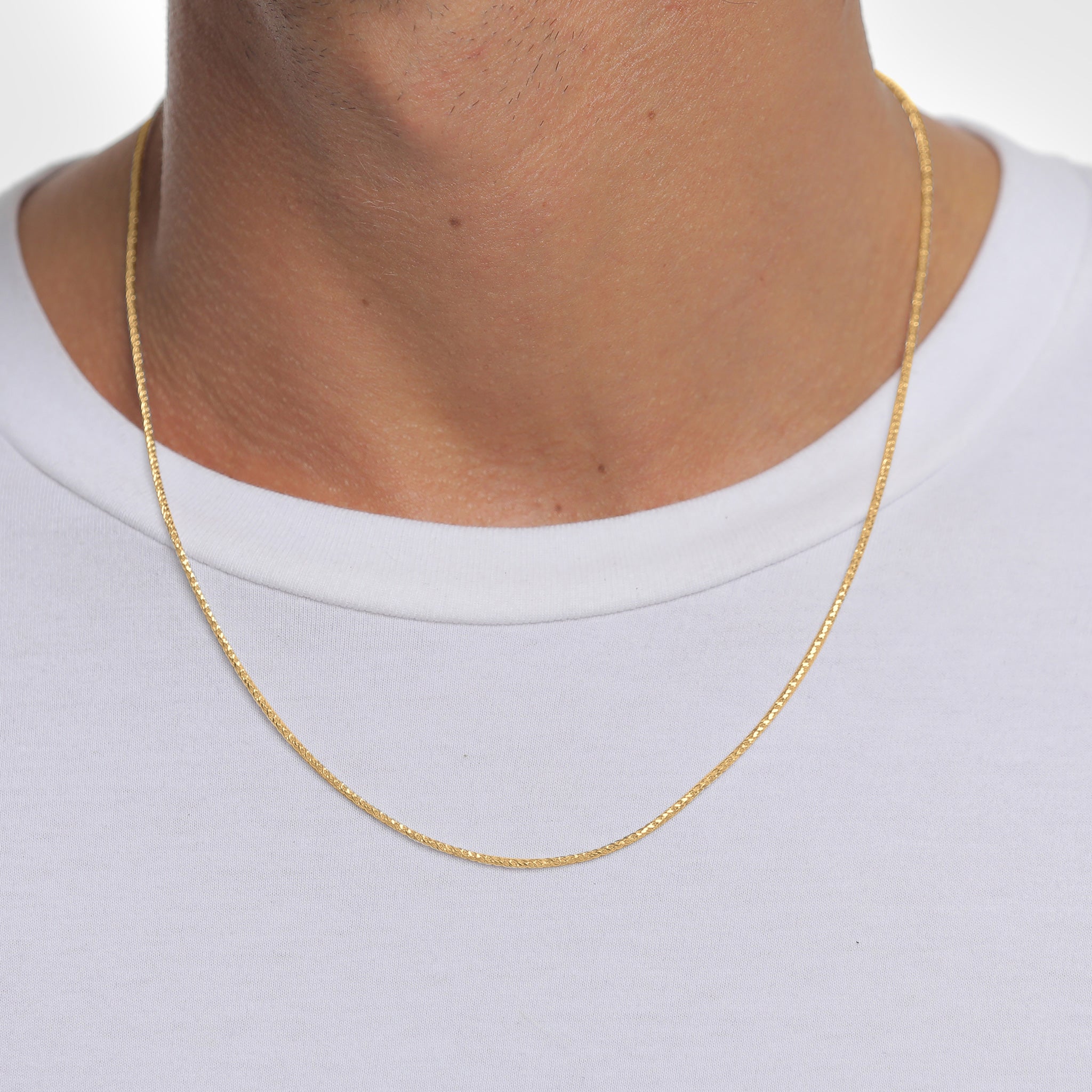 Gold - KUZZOI | Kordel-Halskette Gedreht | 925er Sterling Silber vergoldet