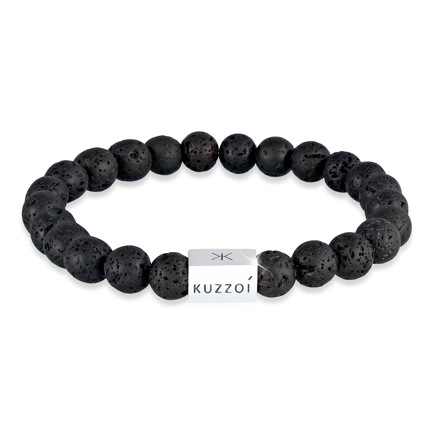 Kuzzoi Armband Geo | Lava Perlen (Schwarz)