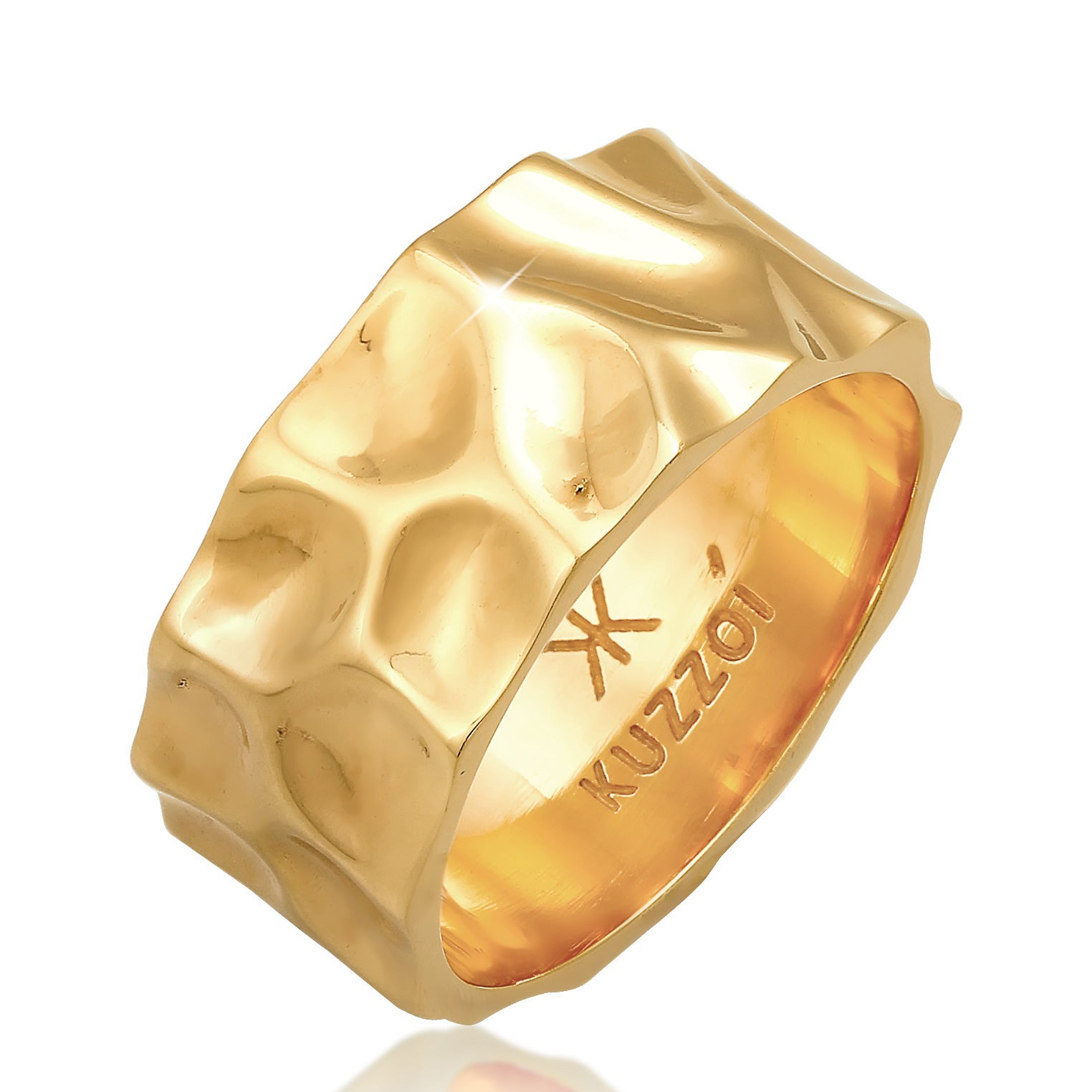 Gold - KUZZOI | Bandring Organic | 925 Sterling Silber vergoldet
