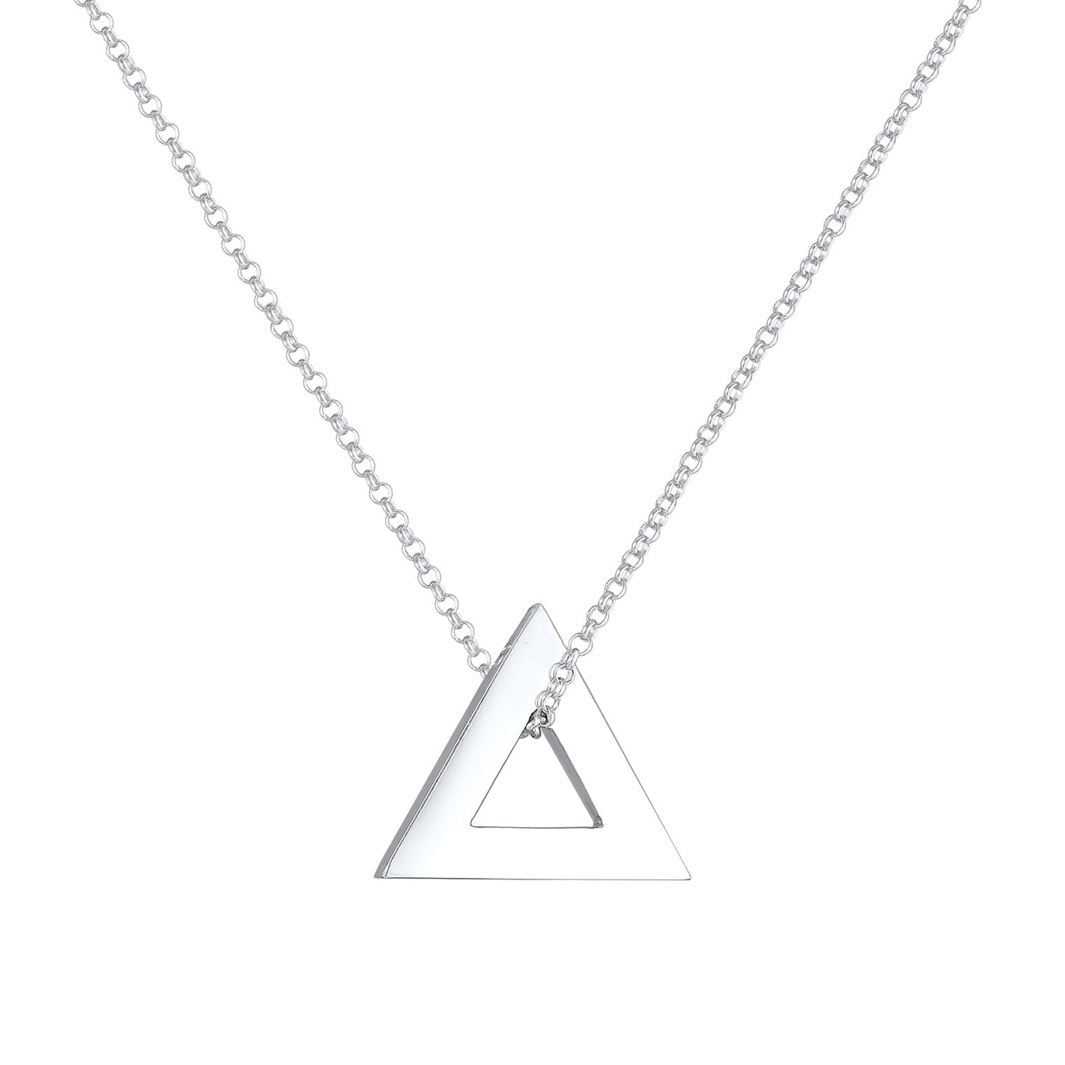 Silber - KUZZOI | Halskette Dreieck Cut-Out | 925er Sterling Silber