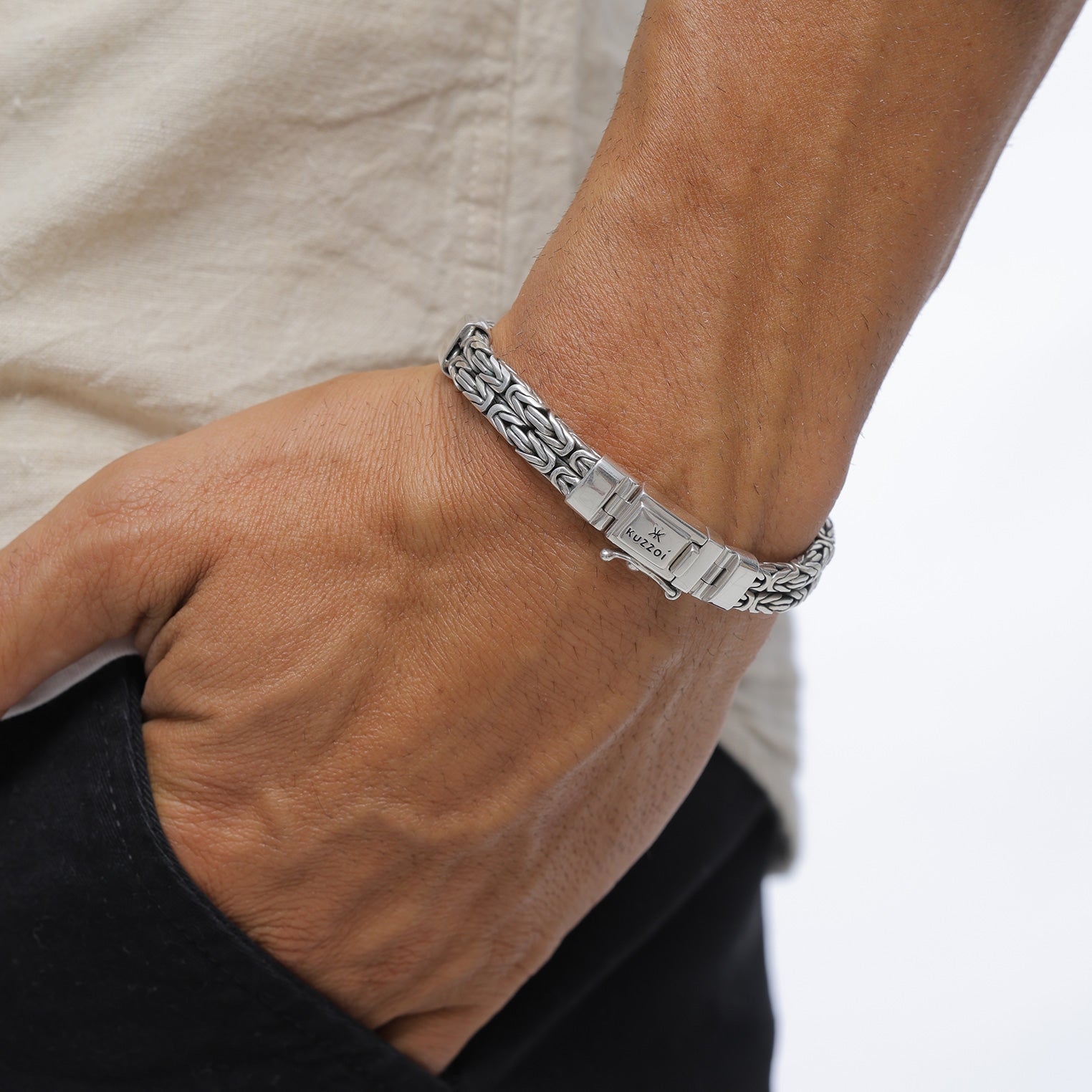 Silber - KUZZOI | Königs-Armband Trend | 925er Sterling Silber