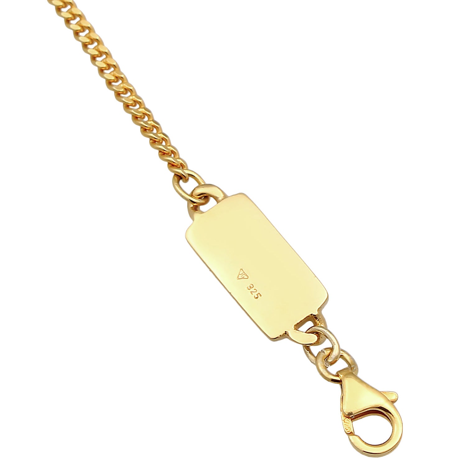 Gold - KUZZOI | Panzer-Halskette Basic Fein | 925er Sterling Silber vergoldet