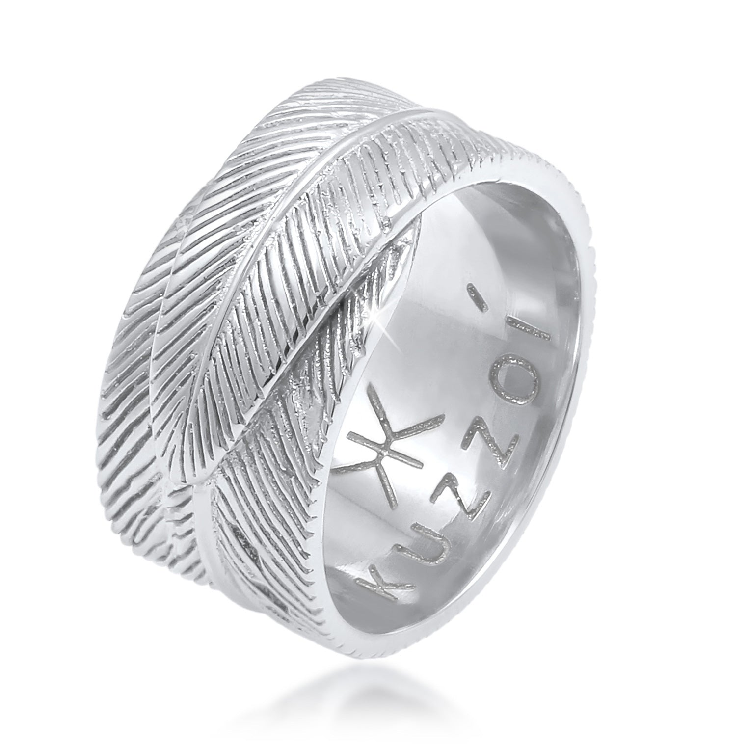 Silber - KUZZOI | Ring Feder | 925 Sterling Silber