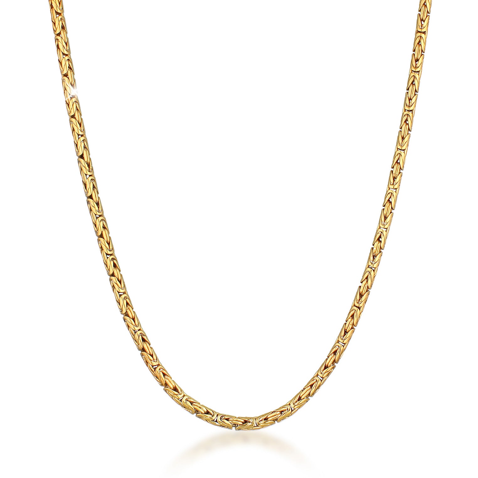 Gold - KUZZOI | Königs-Halskette Rund | 925er Sterling Silber
