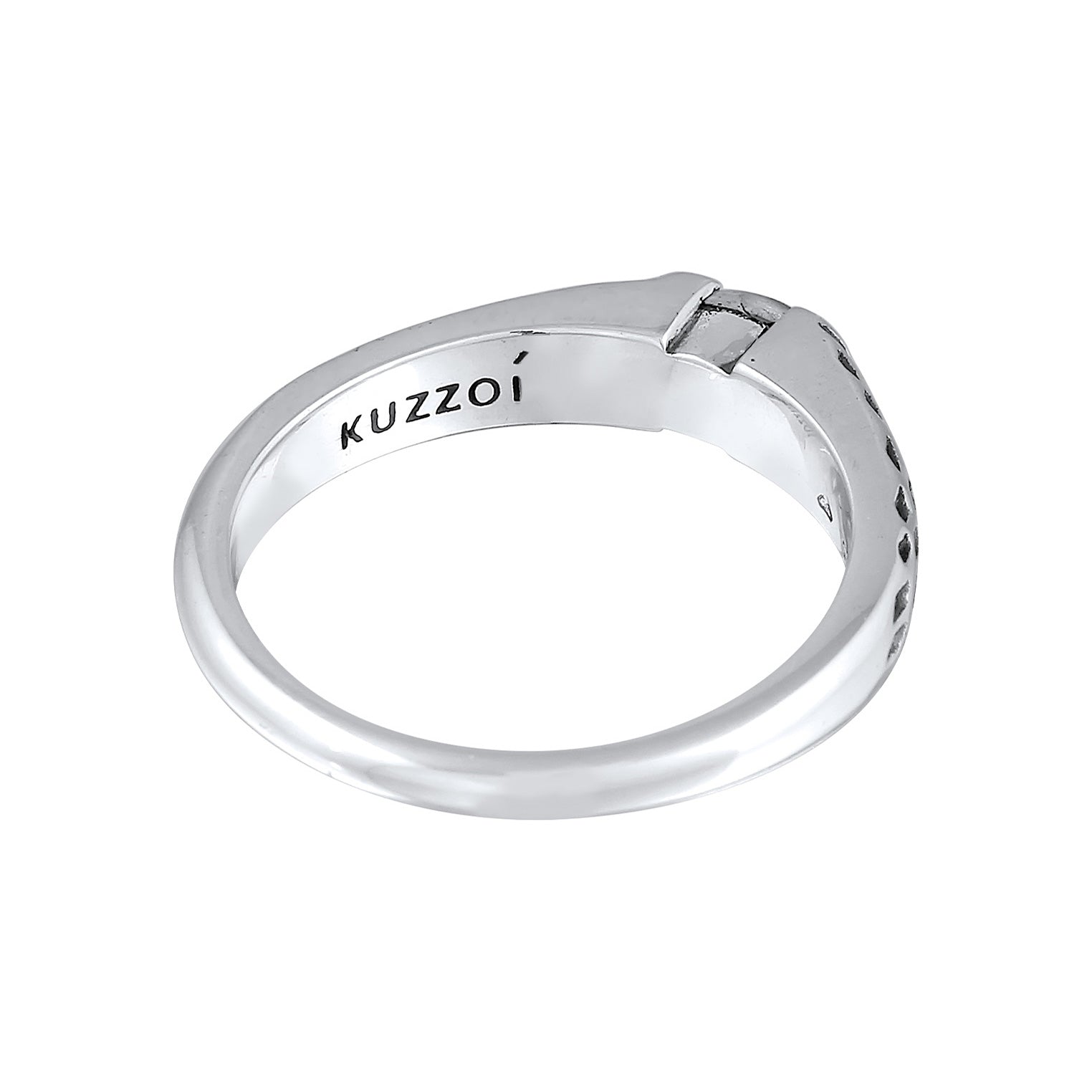 Silber - KUZZOI | Bandring Vintage | Labradorit (Grau) | 925er Sterling Silber