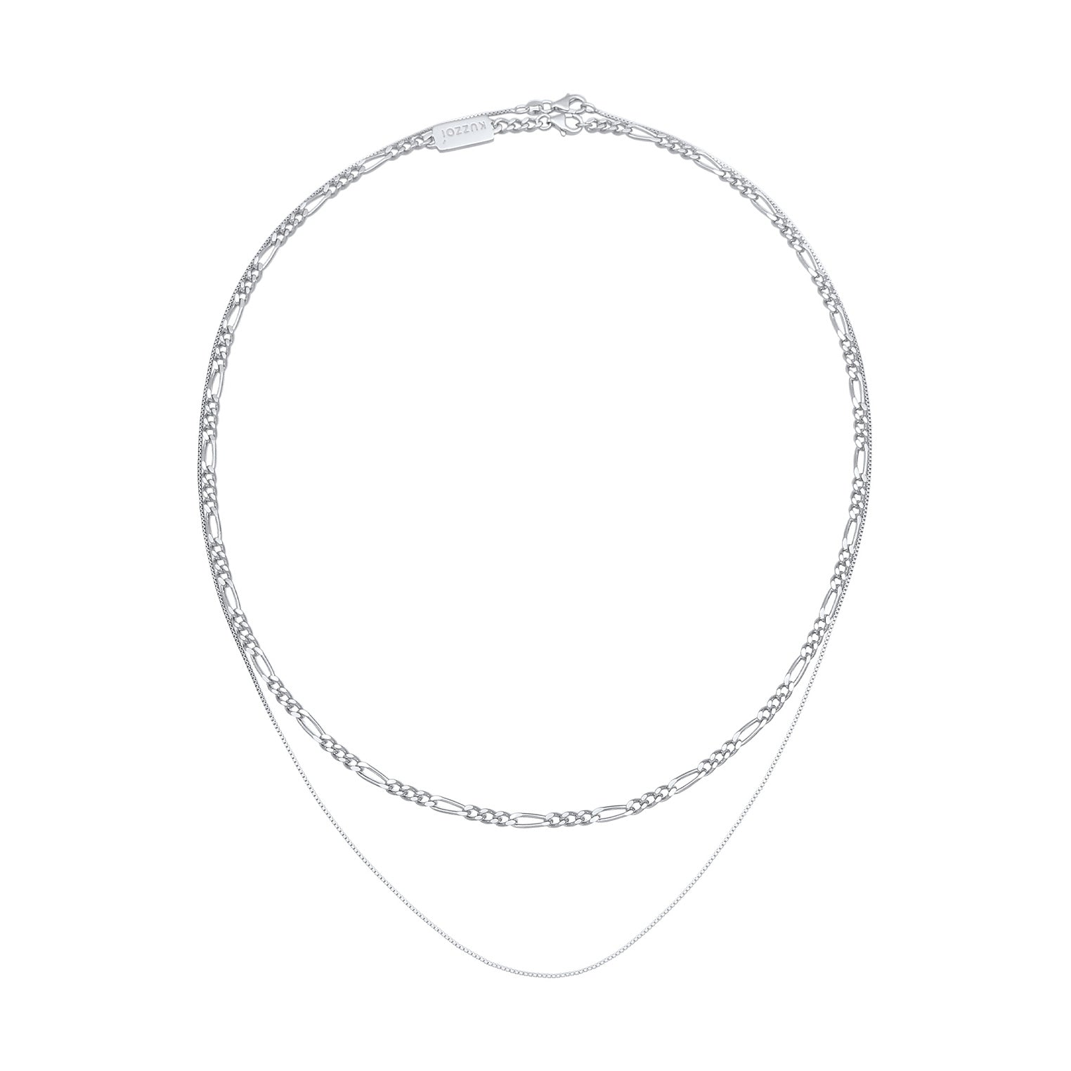 Silber - KUZZOI | Halsketten-Set Figaro Venezia | 925er Sterling Silber