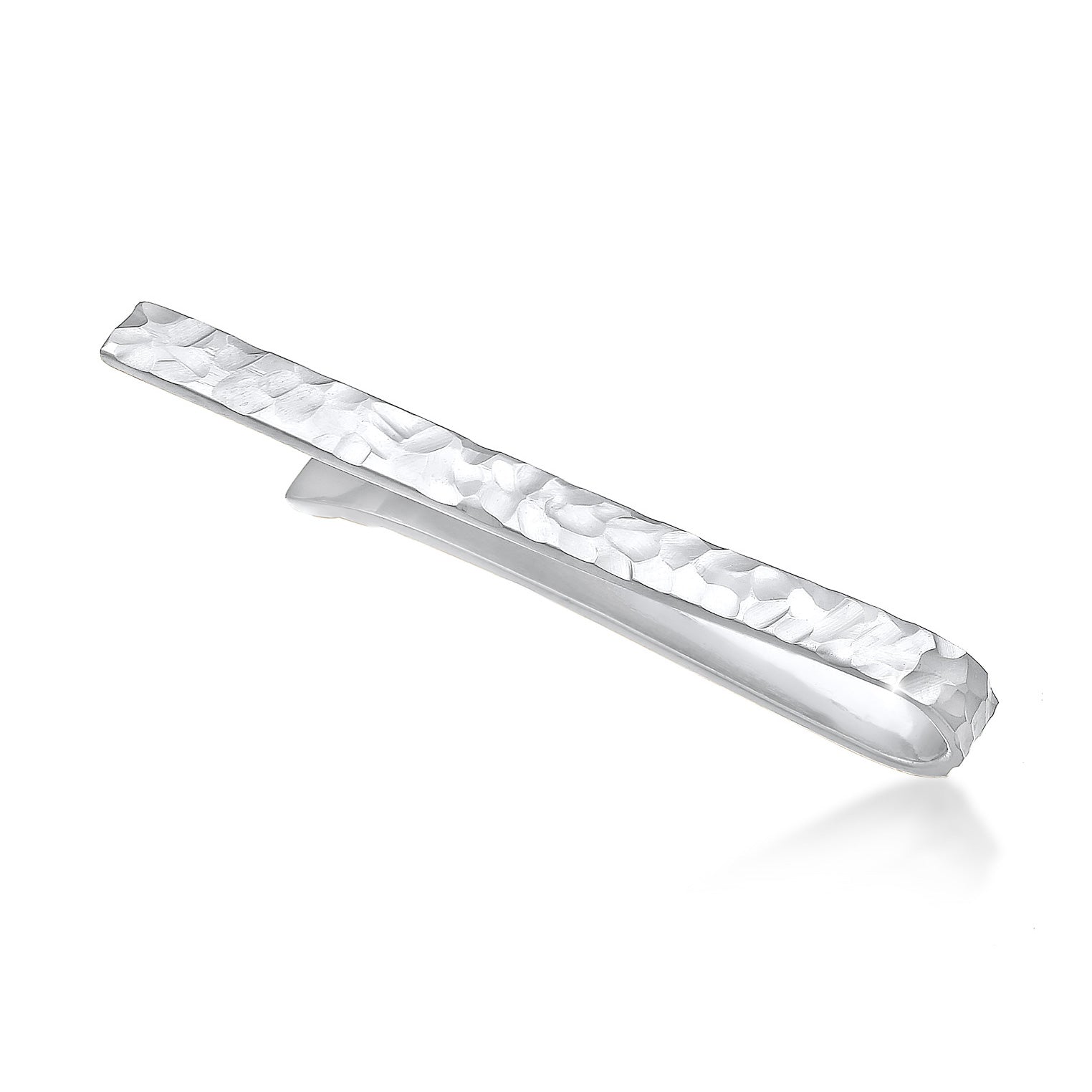 Silber - KUZZOI | Krawattennadel Gehämmert | 925er Sterling Silber