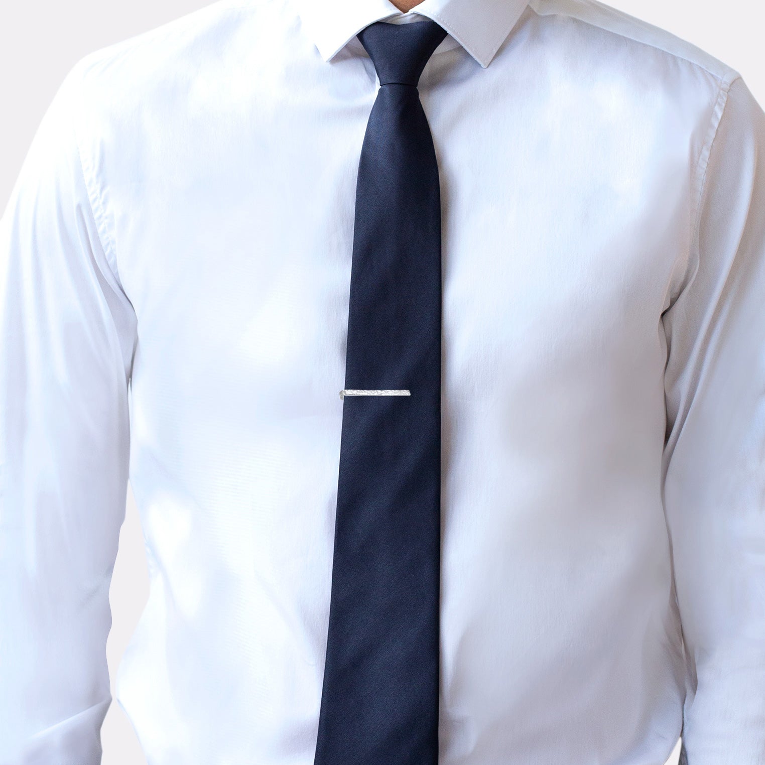 Silber - KUZZOI | Krawattennadel Gehämmert | 925er Sterling Silber