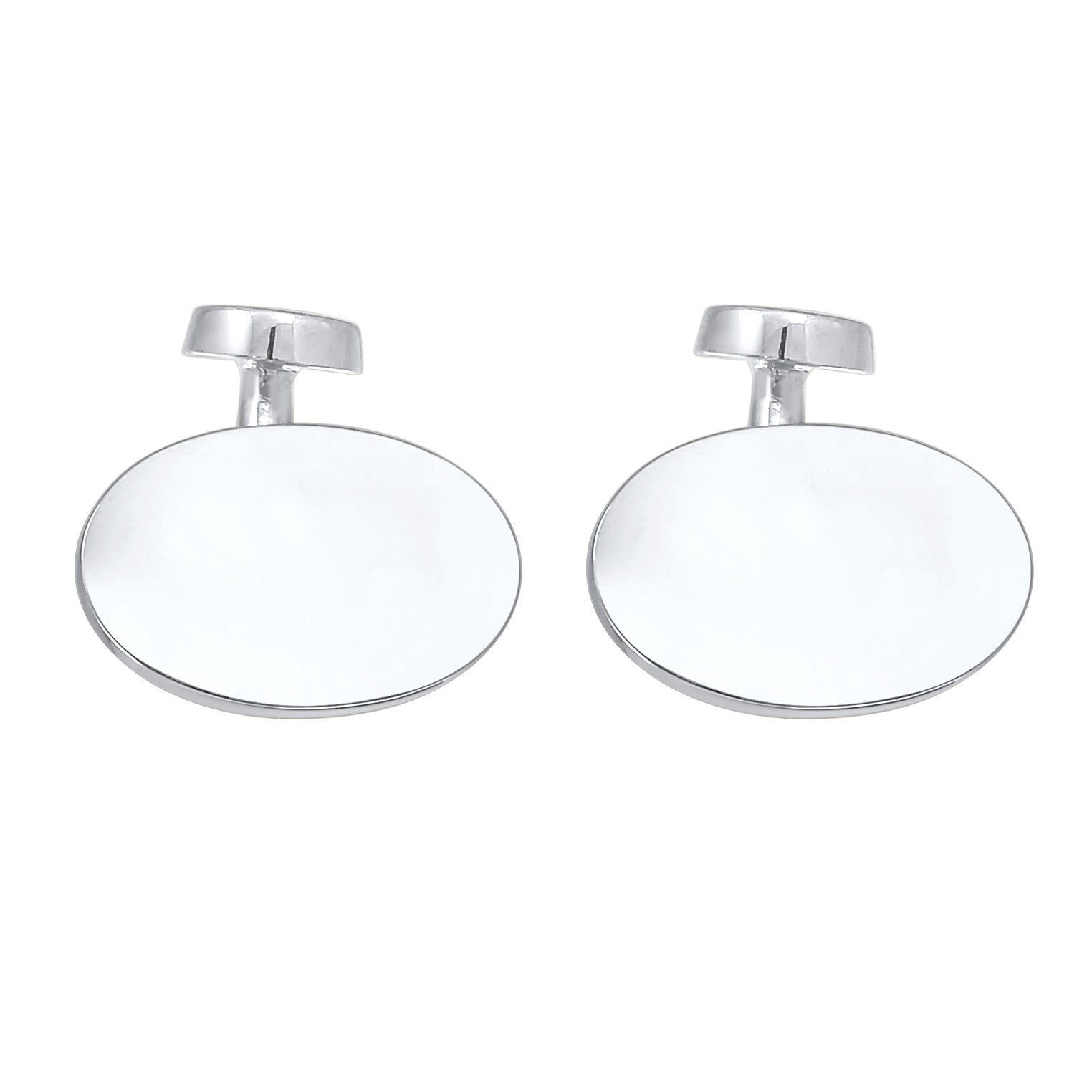 Silber - KUZZOI | Manschettenknopf Oval | 925er Sterling Silber