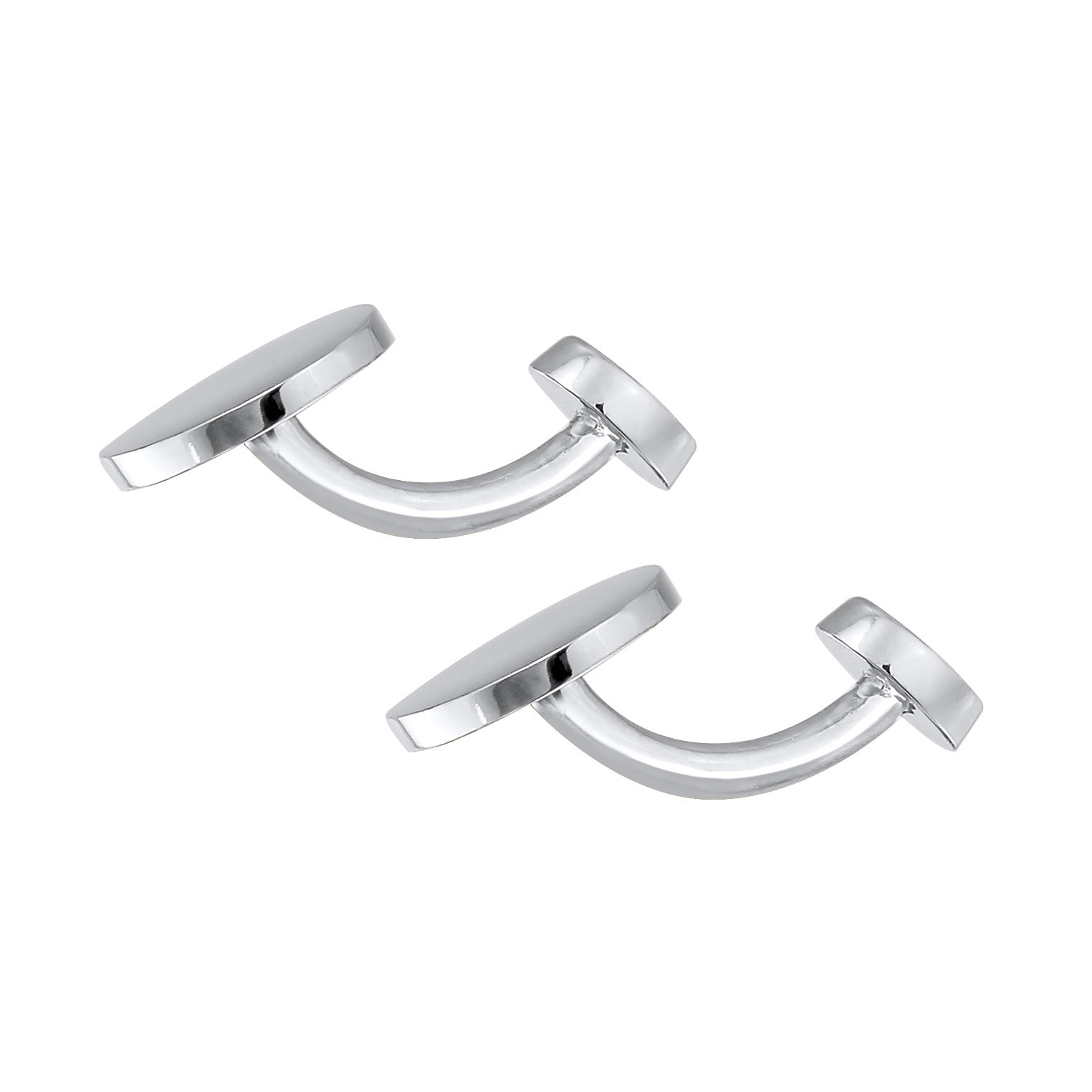 Silber - KUZZOI | Manschettenknopf Oval | 925er Sterling Silber