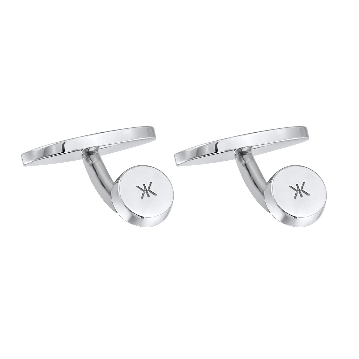 Silber - KUZZOI | Manschettenknopf Oval | 925er Sterling Silber