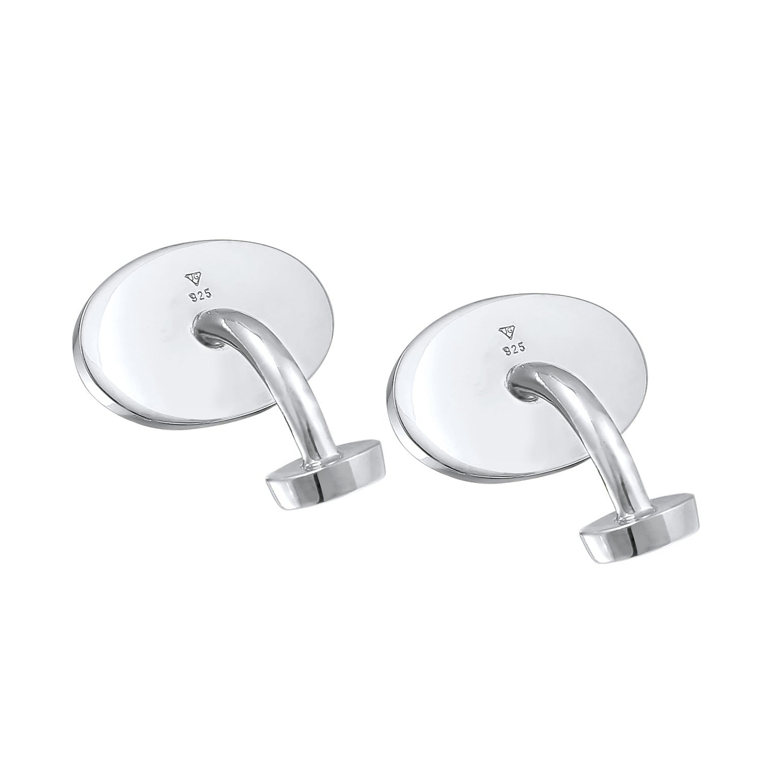 Silber - KUZZOI | Manschettenknopf Oval | 925er Sterling Silber