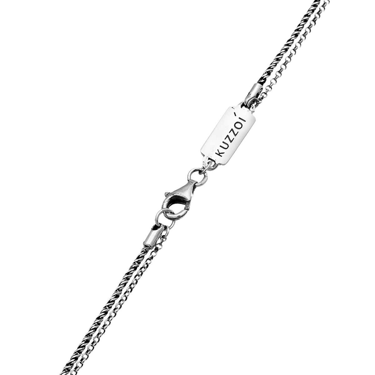 Schwarz - KUZZOI | Layer-Halskette Flügel | 925er Sterling Silber