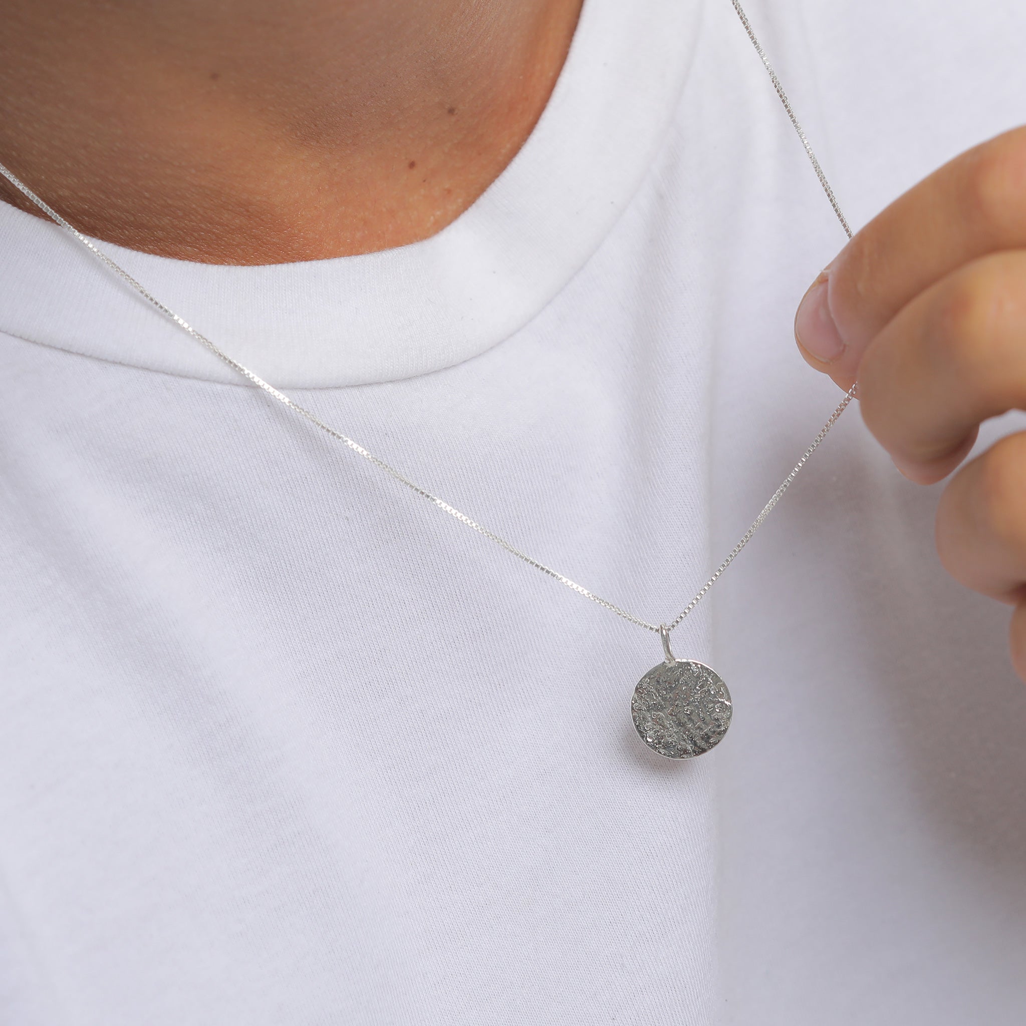 Silber - KUZZOI | Halskette Plättchen Organic | 925er Sterling Silber