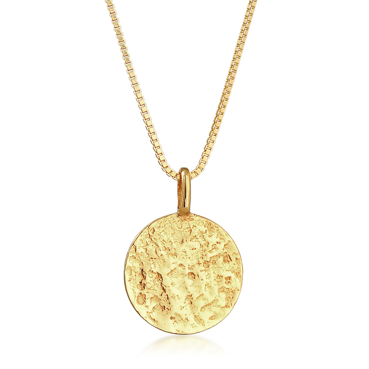 Gold - KUZZOI | Halskette Plättchen Organic | 925er Sterling Silber vergoldet
