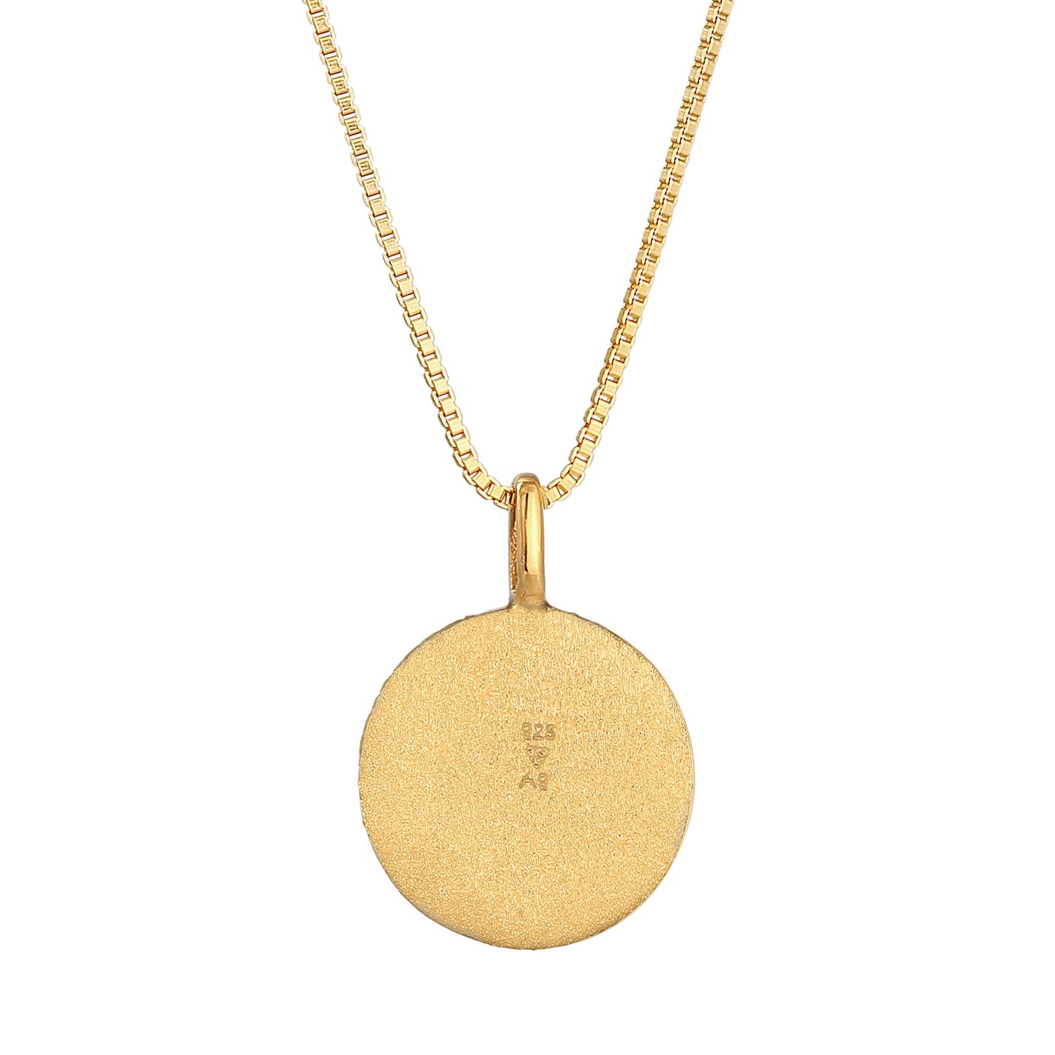 Gold - KUZZOI | Halskette Plättchen Organic | 925er Sterling Silber vergoldet