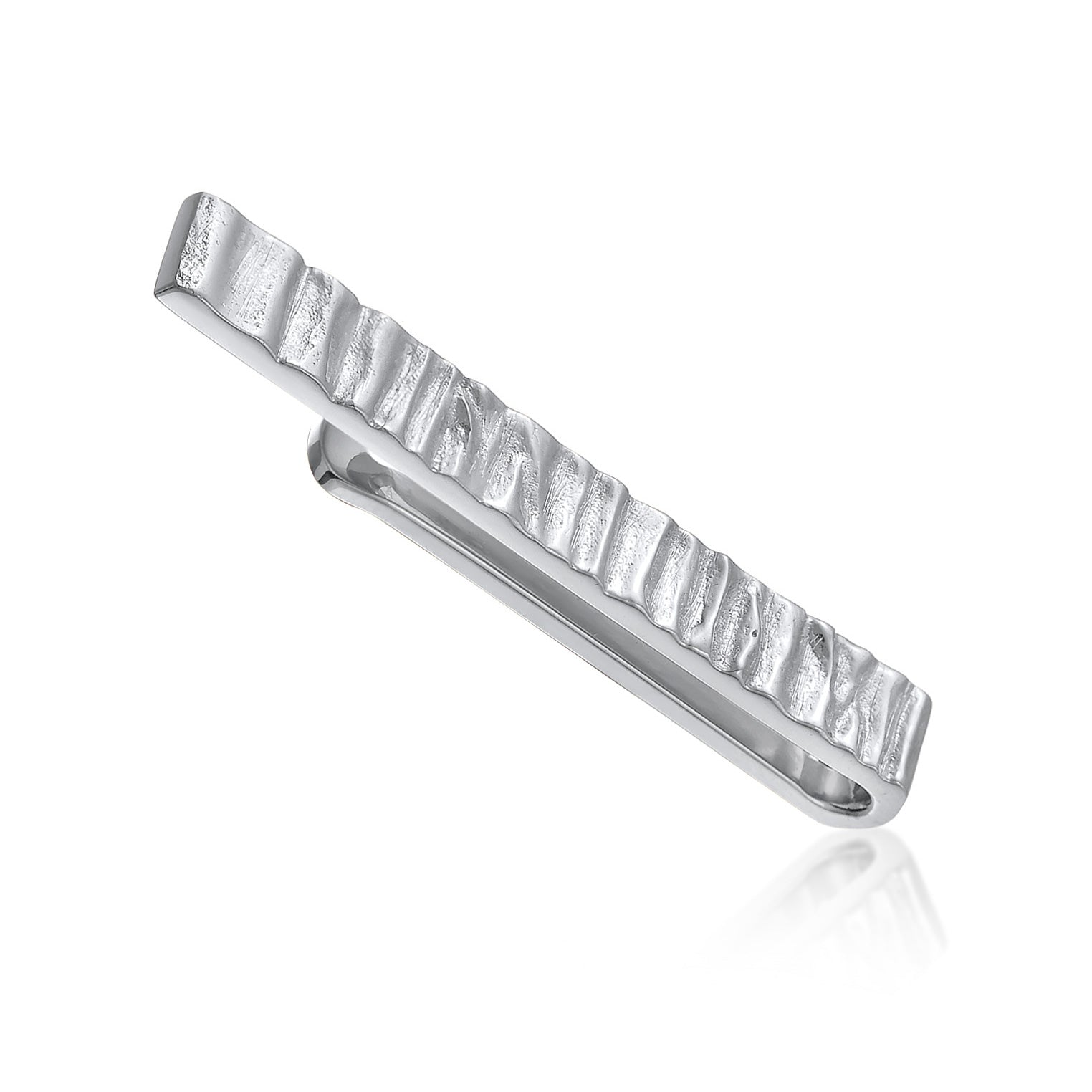 Silber - KUZZOI | Krawattennadel Strukturiert | 925er Sterling Silber