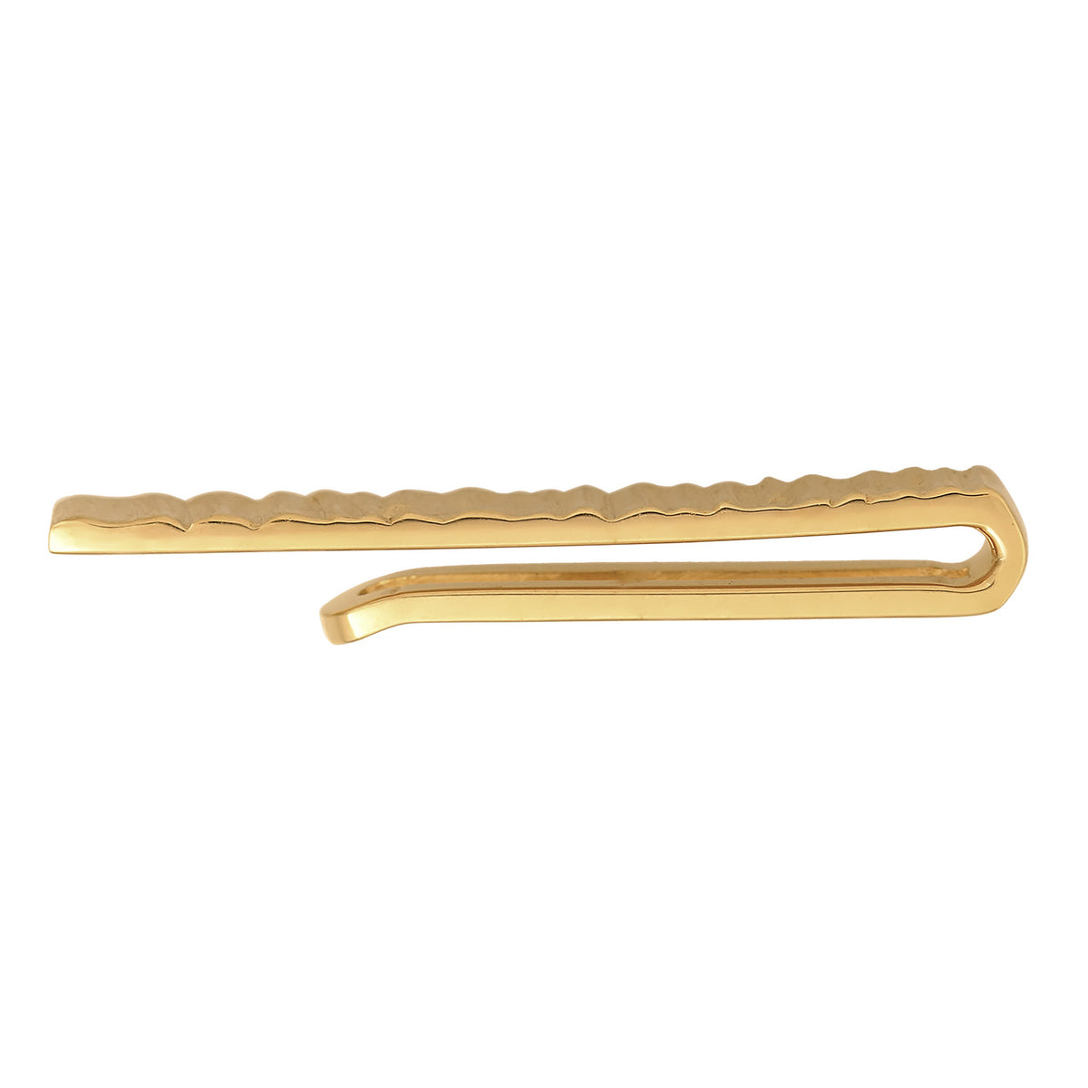 Gold - KUZZOI | Krawattennadel Strukturiert | 925er Sterling Silber vergoldet