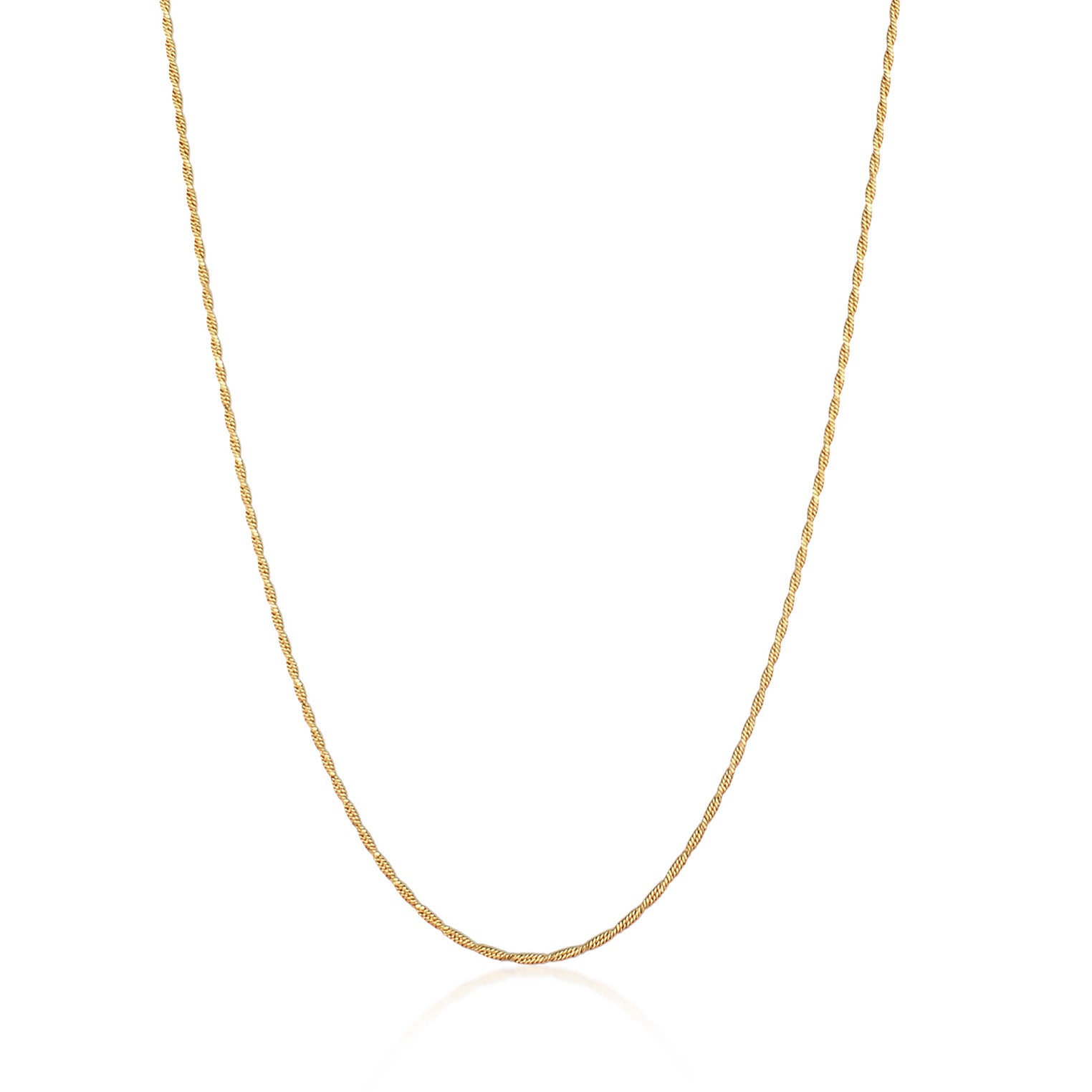 Gold - KUZZOI | Kordel-Halskette Twisted | 925er Sterling Silber vergoldet