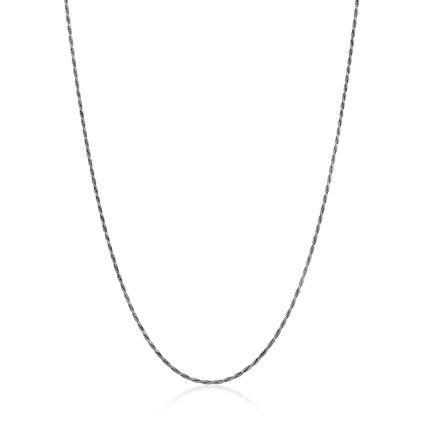 Grau - KUZZOI | Kordel-Halskette Twisted | 925er Sterling Silber oxidiert