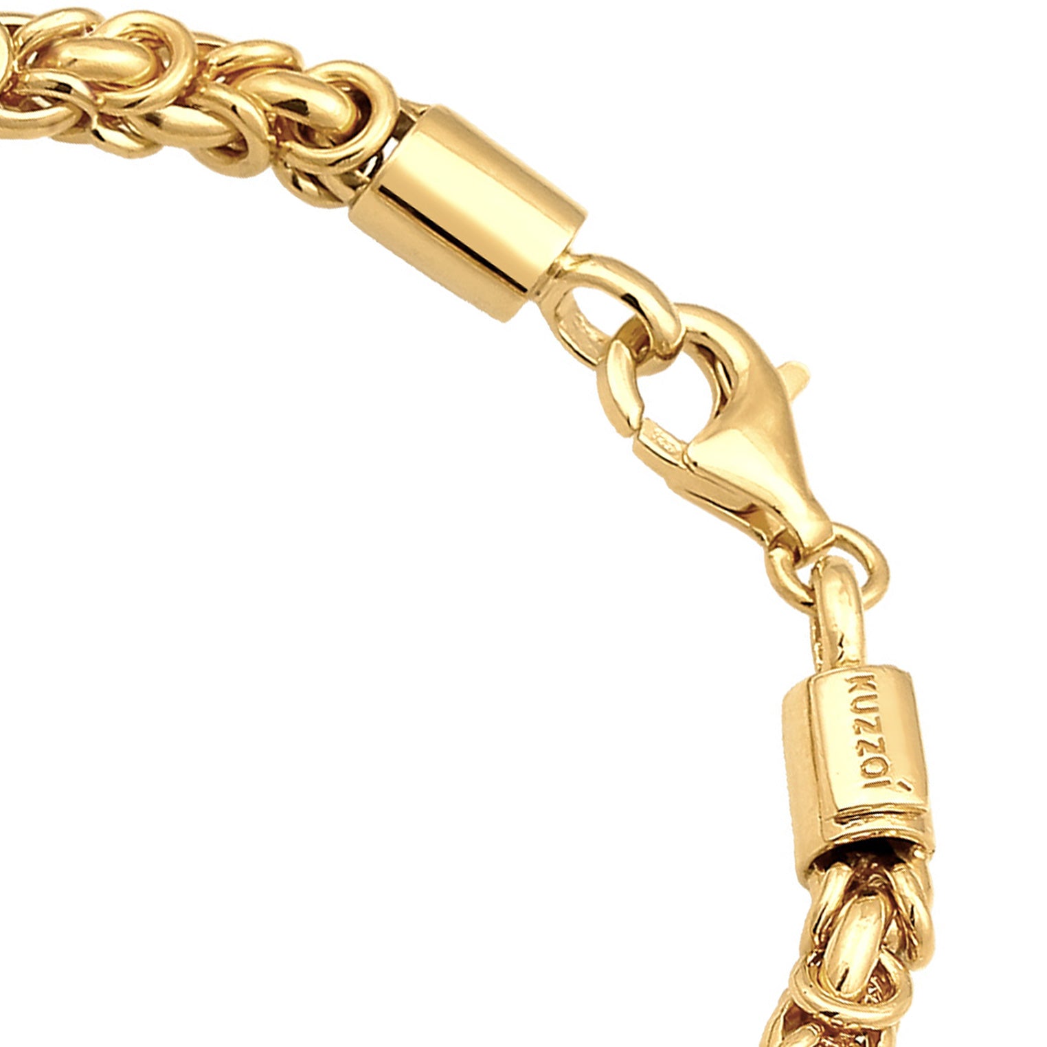Gold - KUZZOI | Königs-Armband Klassisch | 925er Sterling Silber vergoldet