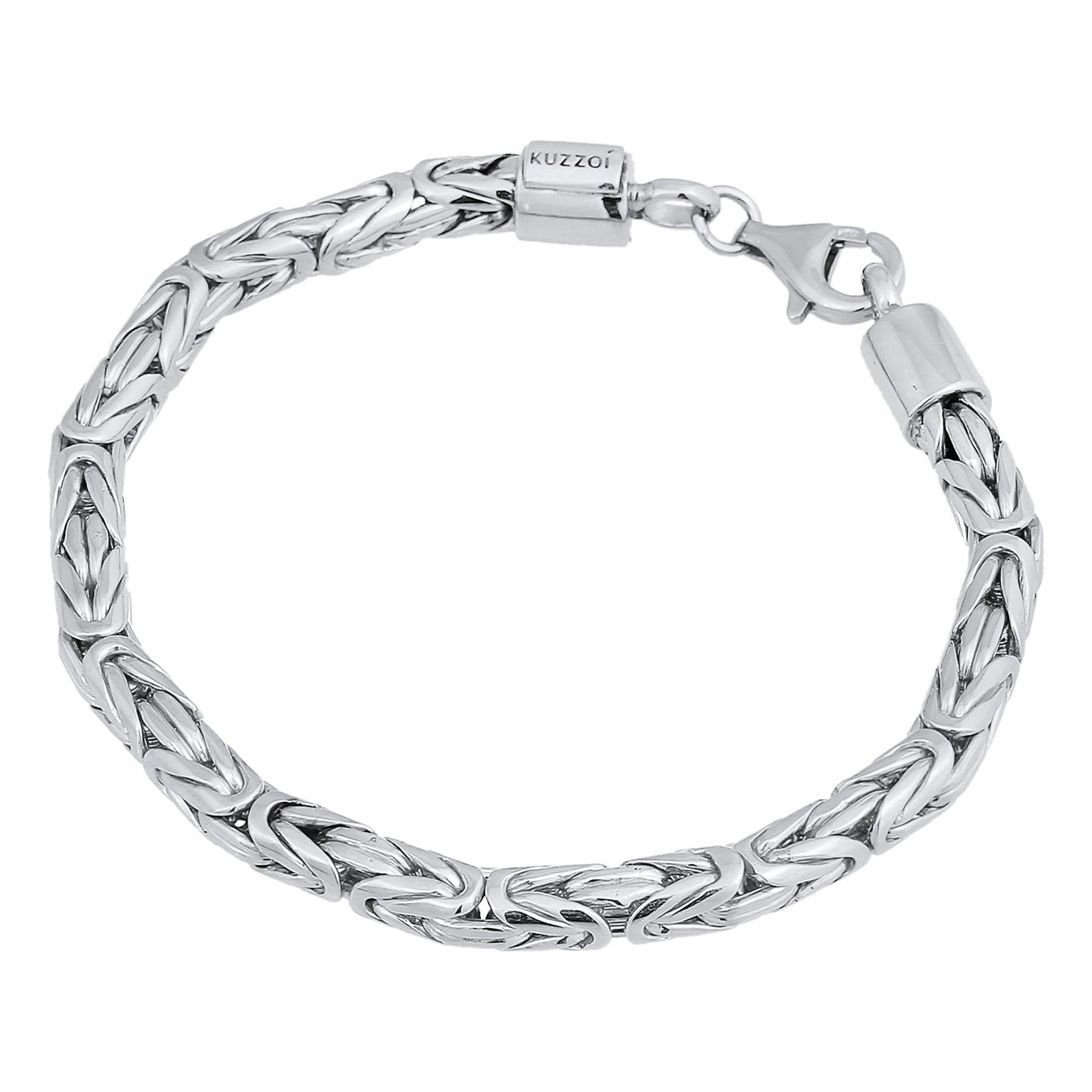 Silber - KUZZOI | Königs-Armband Rund | 925er Sterling Silber