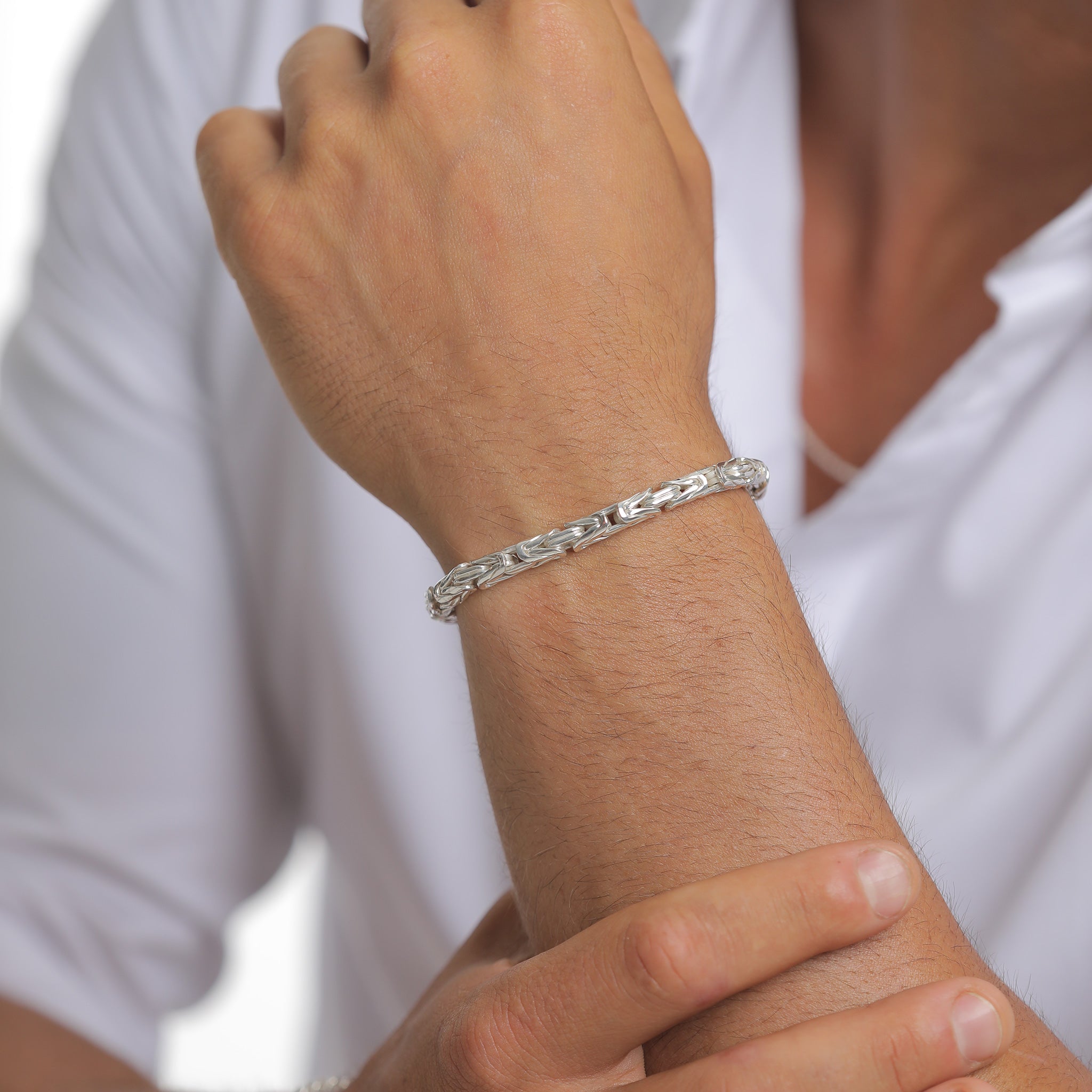 Silber - KUZZOI | Königs-Armband Rund | 925er Sterling Silber