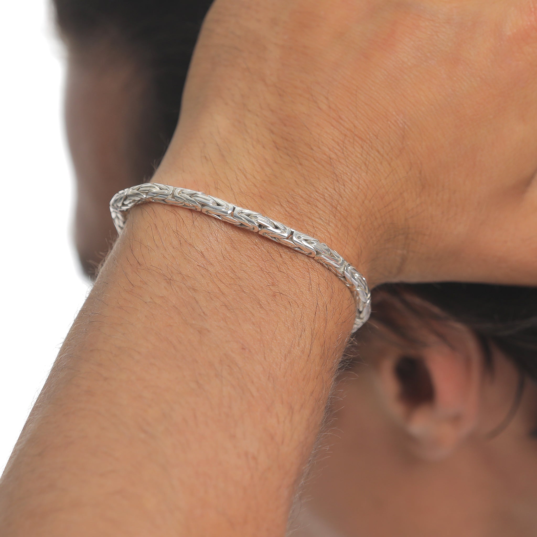 Silber - KUZZOI | Königs-Armband Rund | 925er Sterling Silber