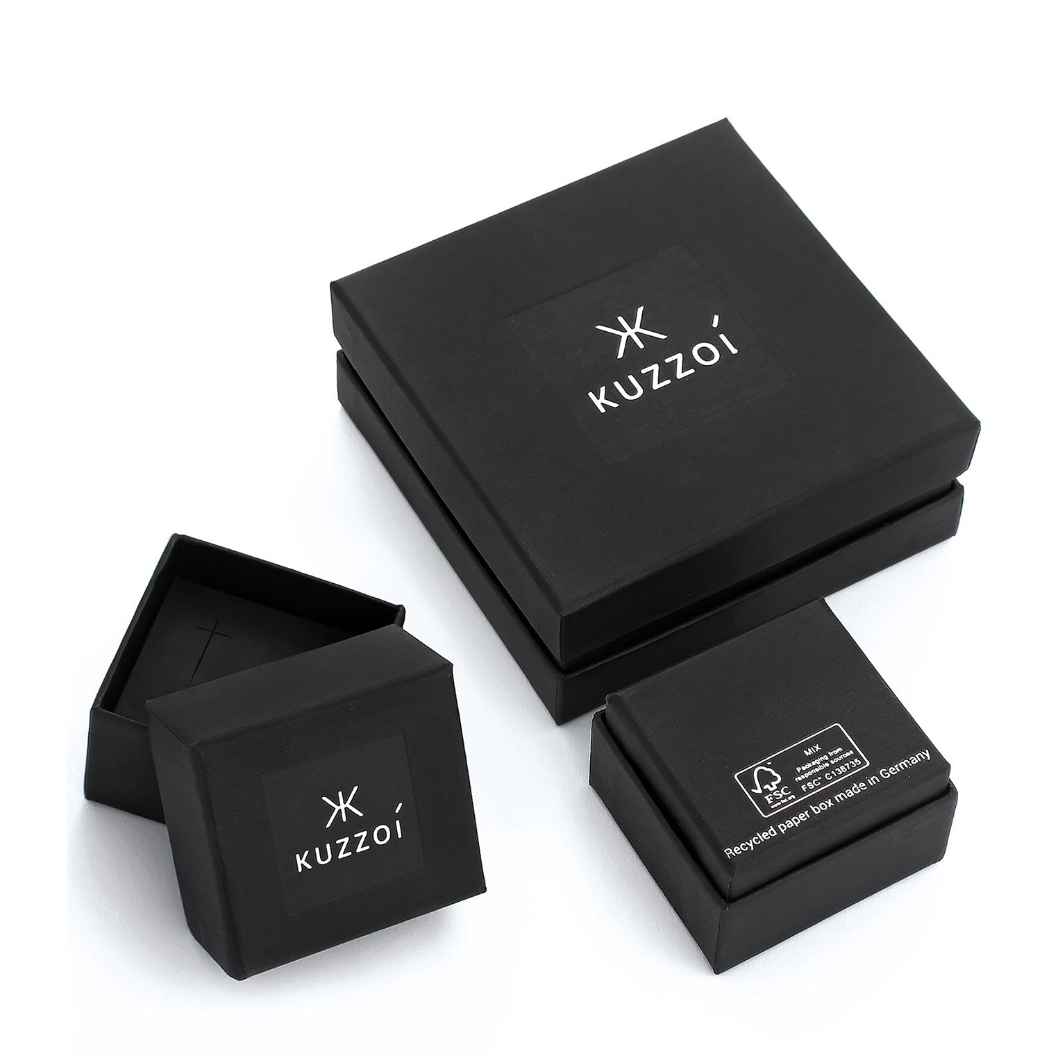 Silber - KUZZOI | Ring Kreuz Basic | 925er Sterling Silber