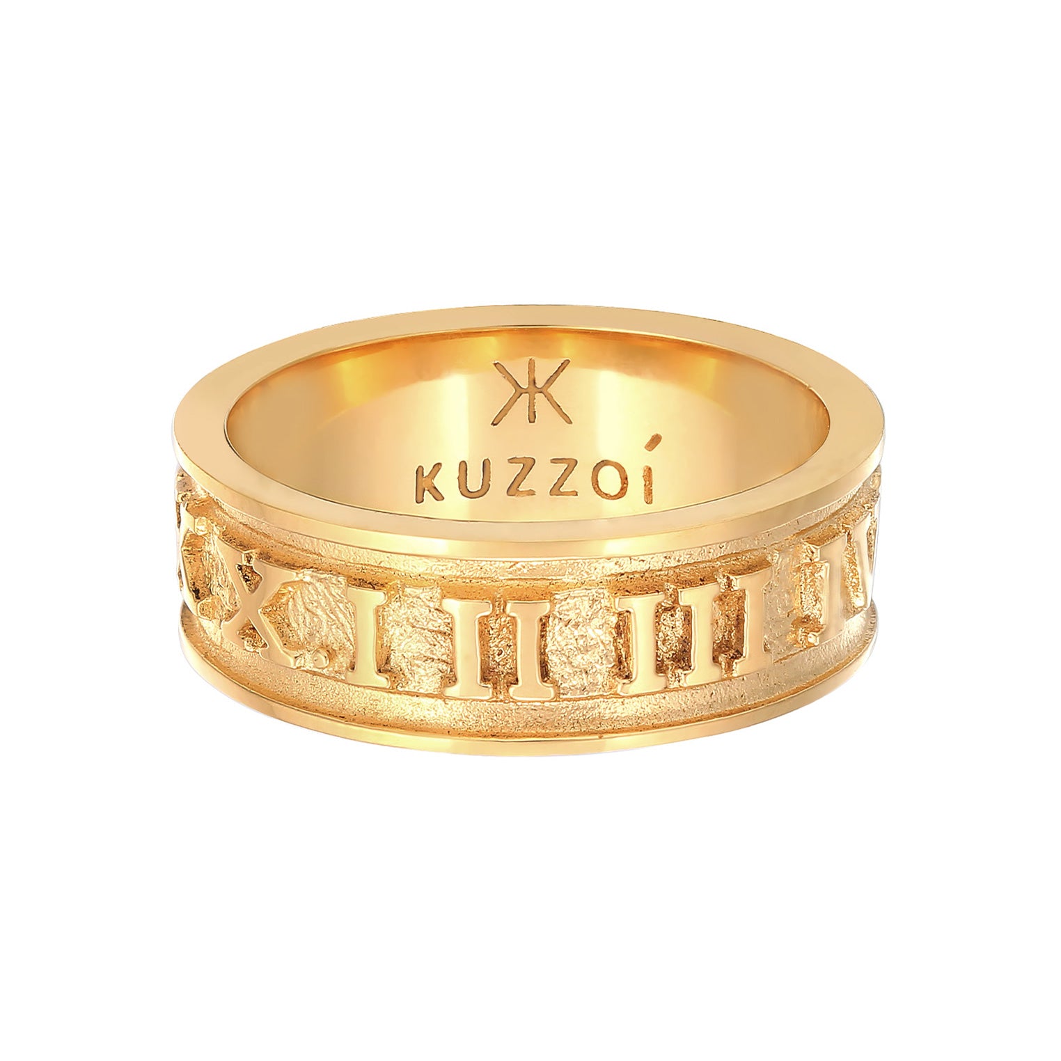 Gold - KUZZOI | Ring Römische Zahlen | 925er Sterling Silber