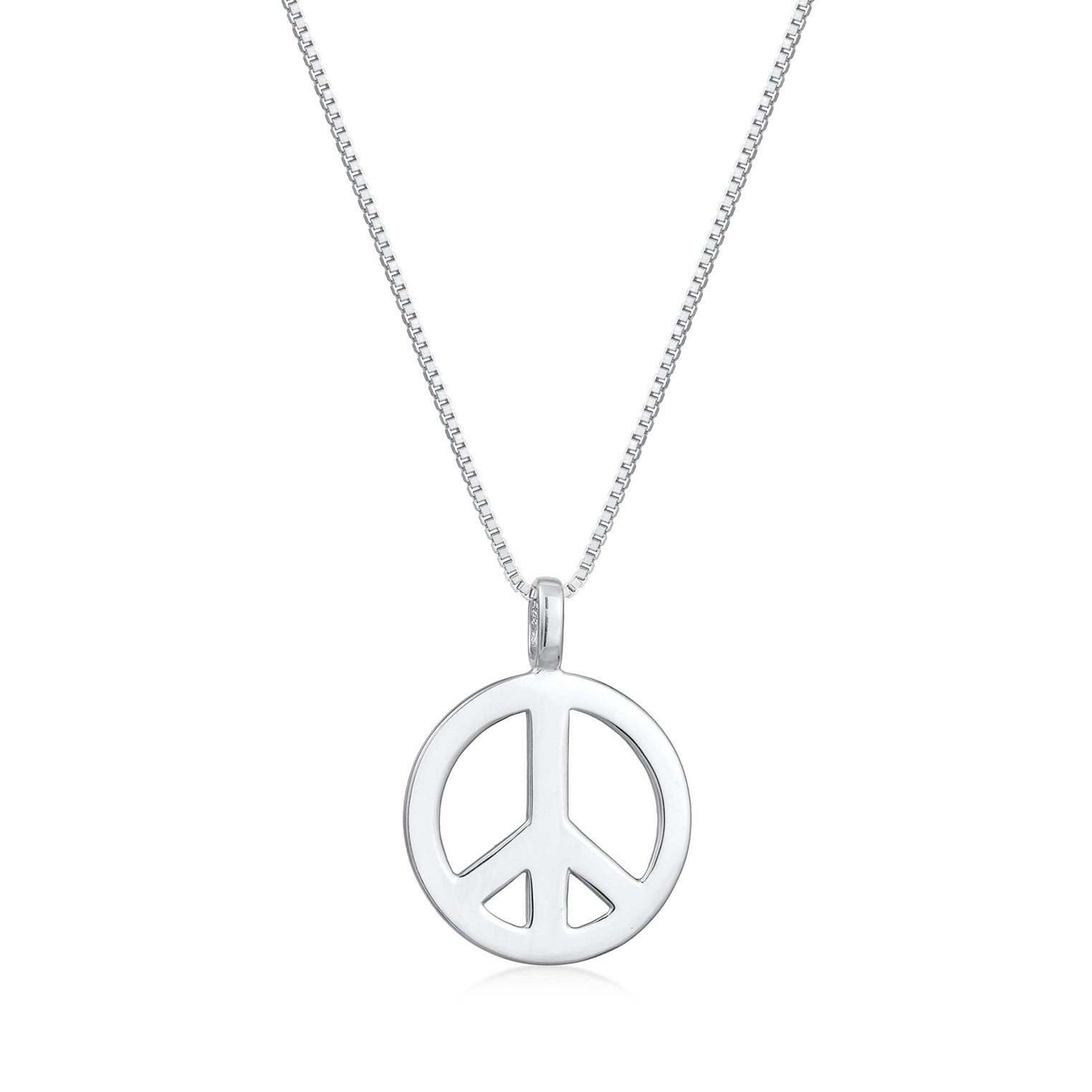 Silber - KUZZOI | Halskette Anhänger Peace | 925er Sterling Silber
