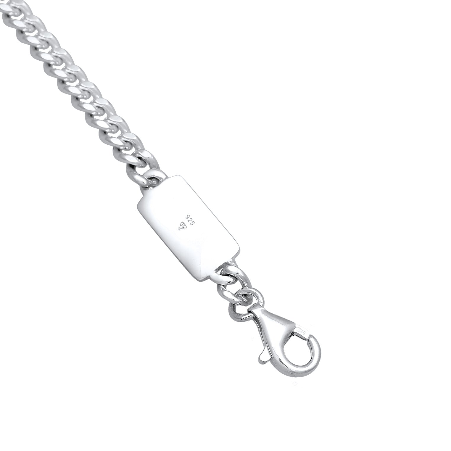 Silber - KUZZOI | Panzer-Halskette Perlen | 925er Sterling Silber