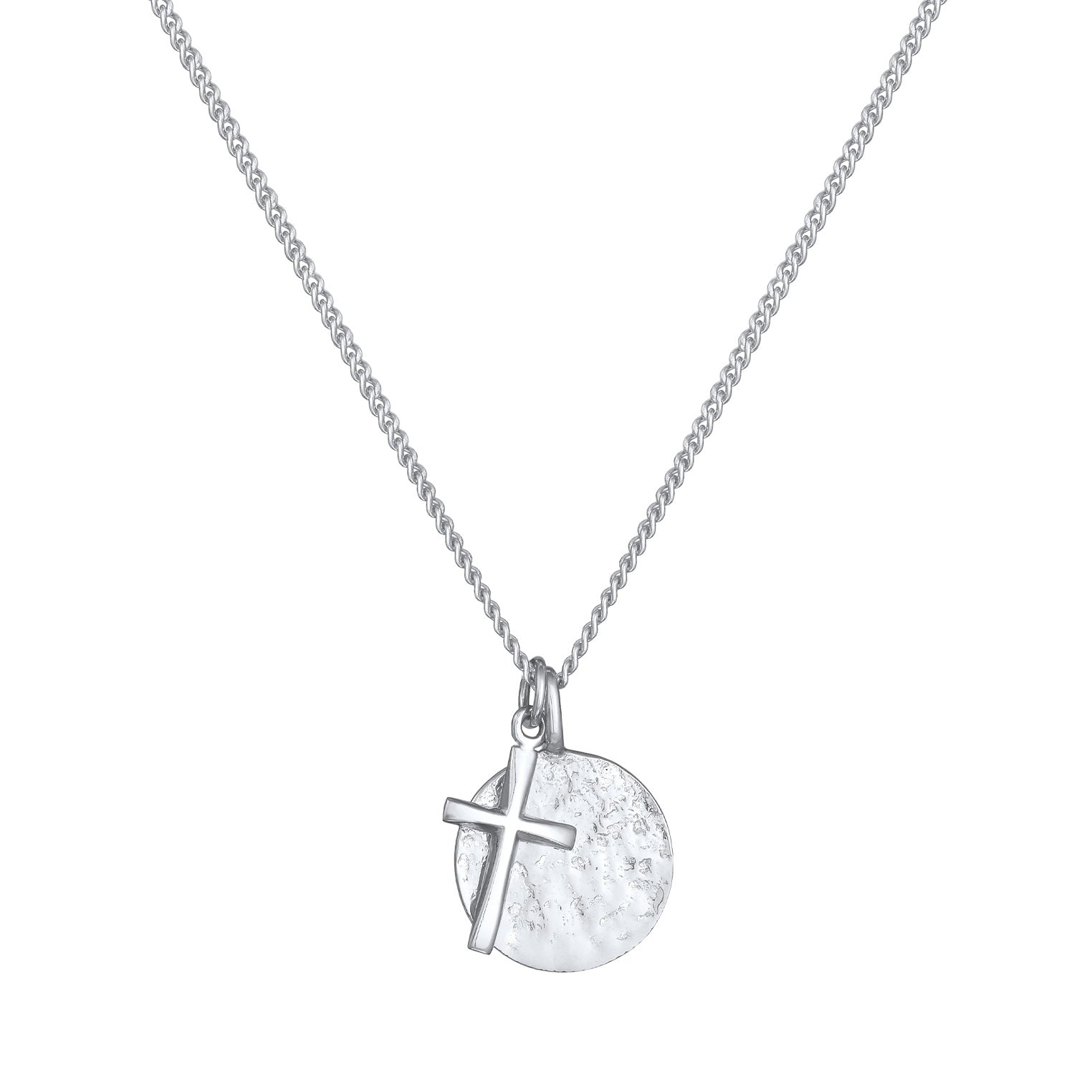 Necklace Pendant Coin Cross