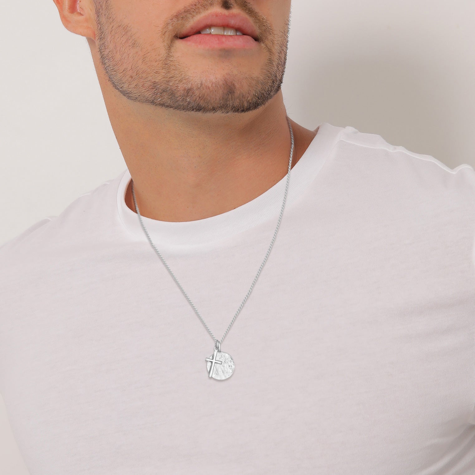 Necklace Pendant Coin Cross