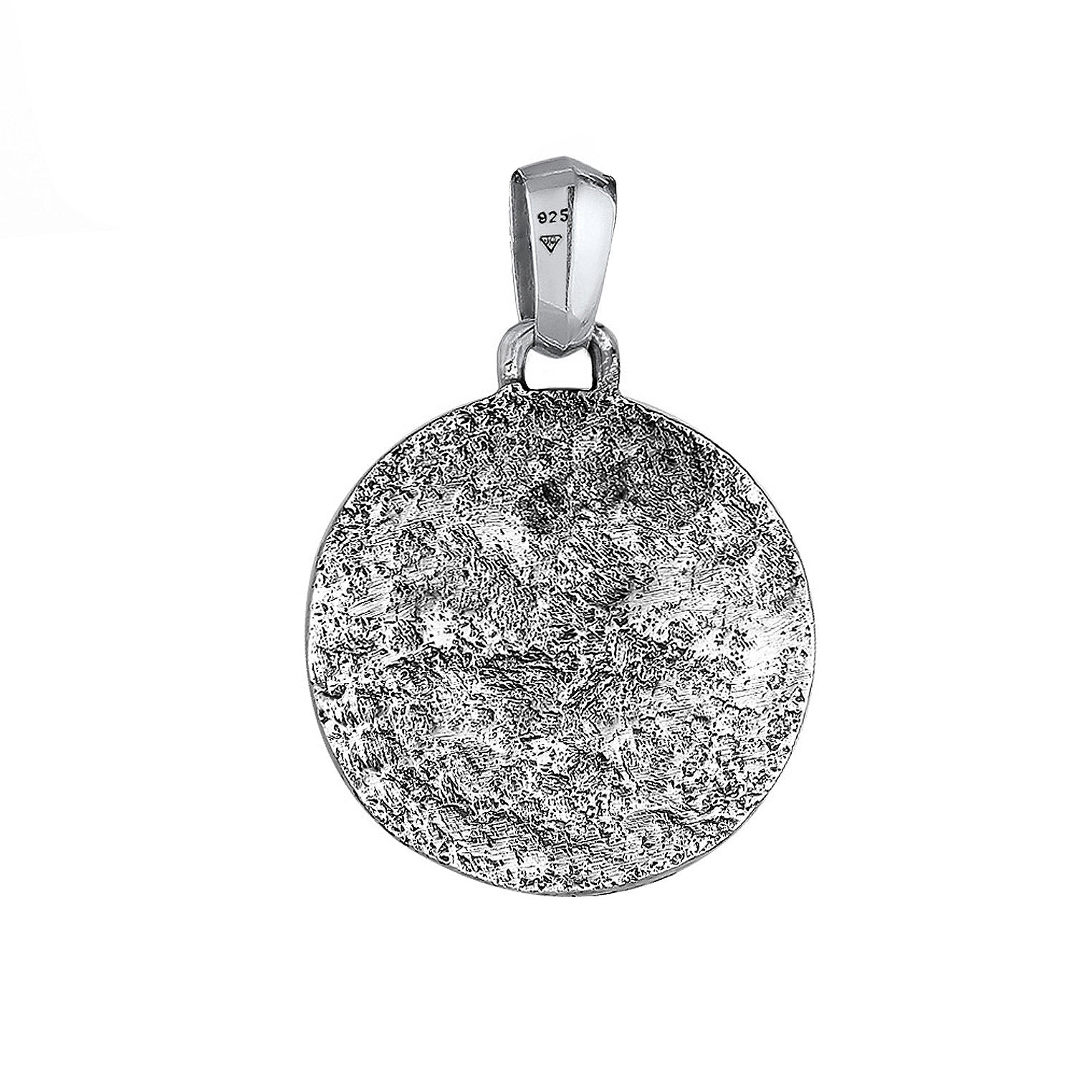 Schwarz - KUZZOI | Anhänger Kompass | 925er Sterling Silber oxidiert