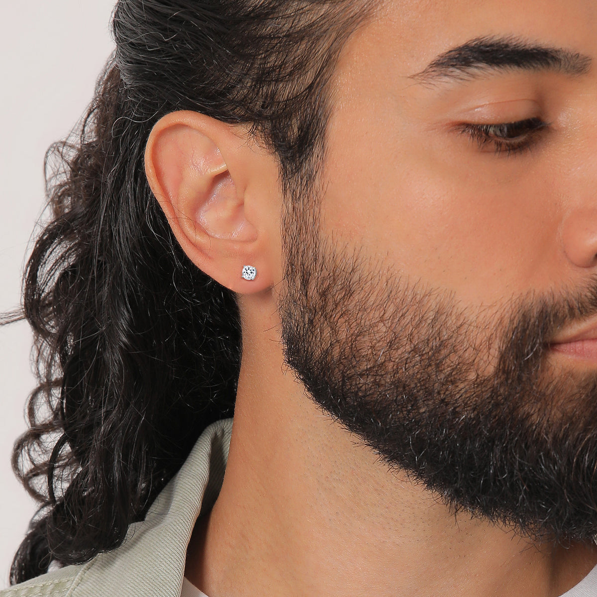 Silber - KUZZOI | Ohrstecker Basic | Kristall (Weiß) | 925er Sterling Silber