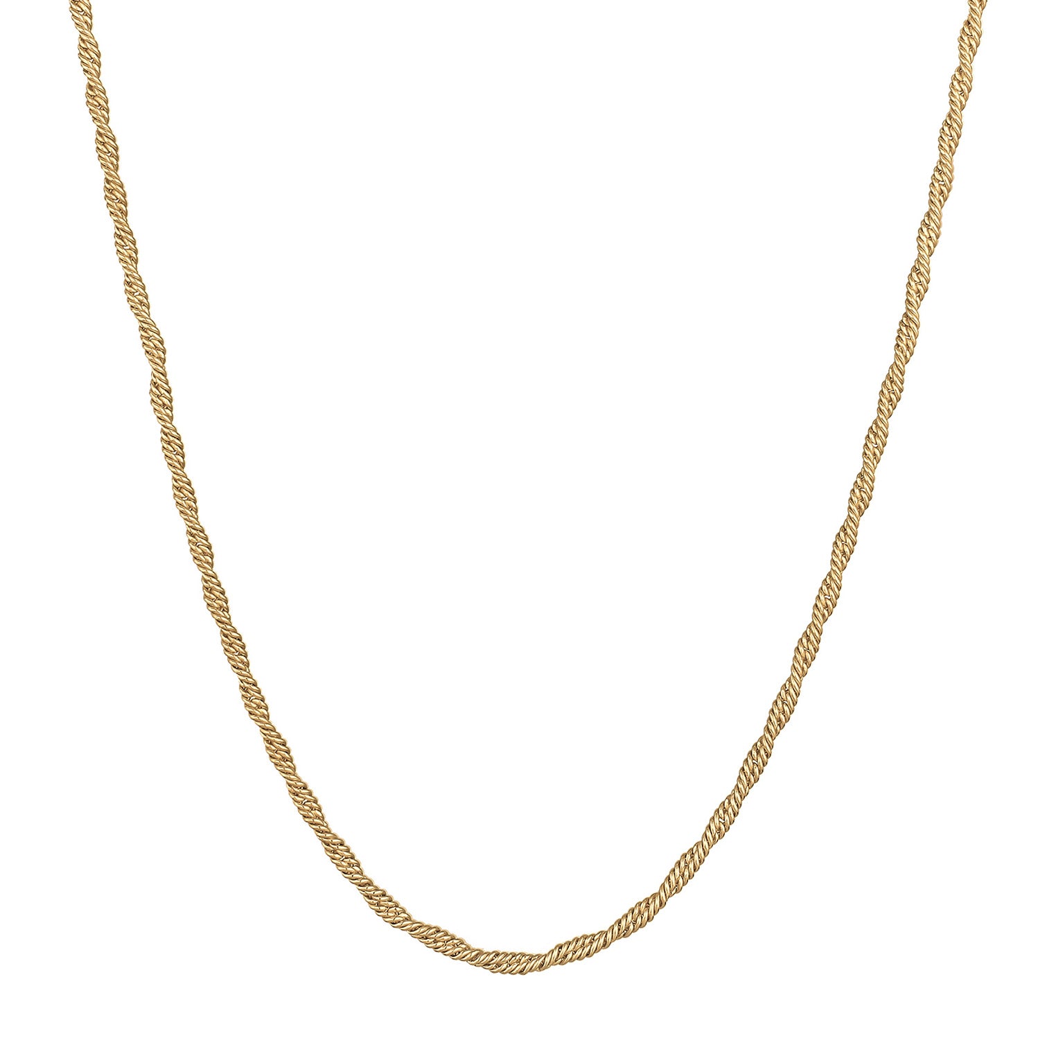 Gold - KUZZOI | Kordel-Halskette Twisted | 925er Sterling Silber vergoldet