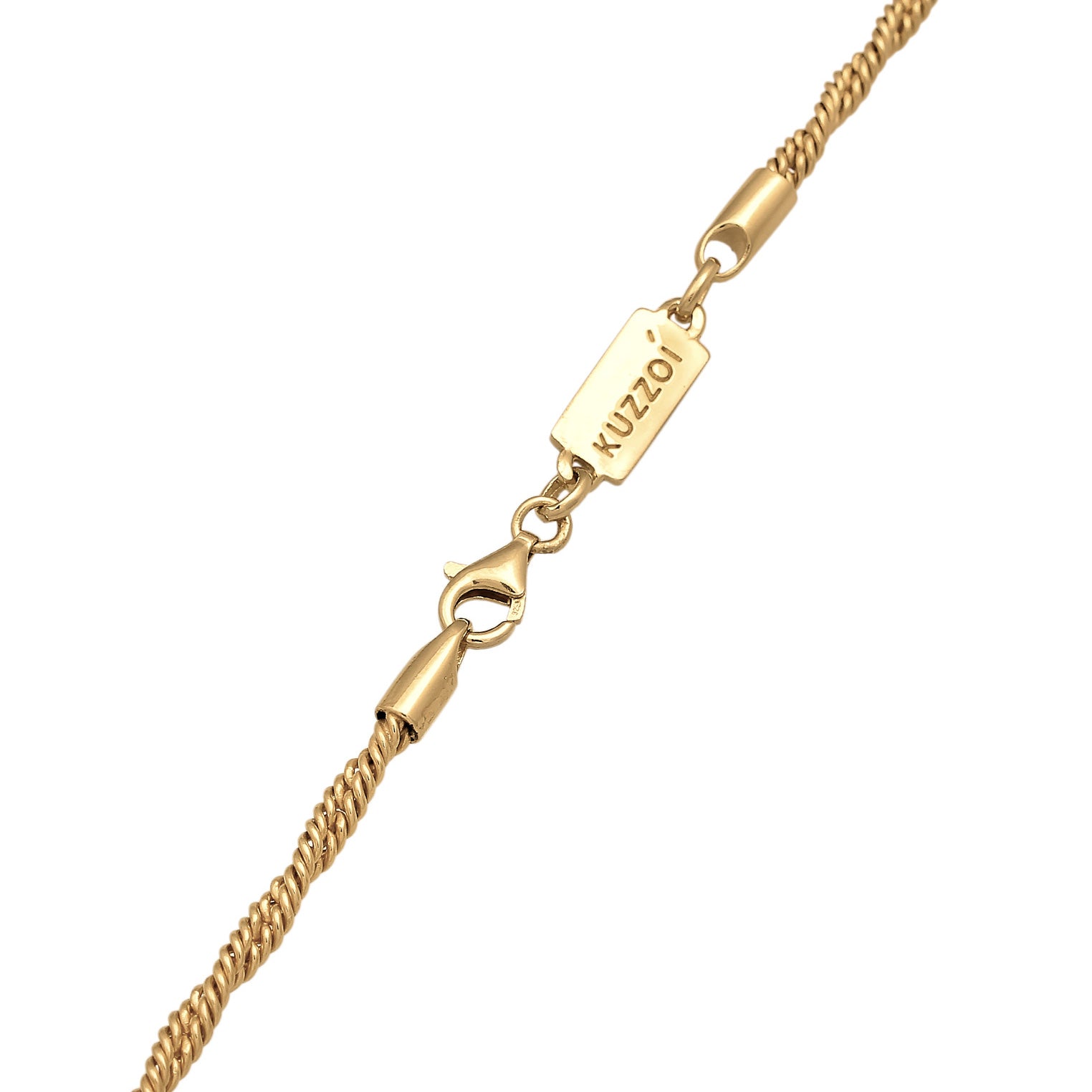 Gold - KUZZOI | Kordel-Halskette Twisted | 925er Sterling Silber vergoldet