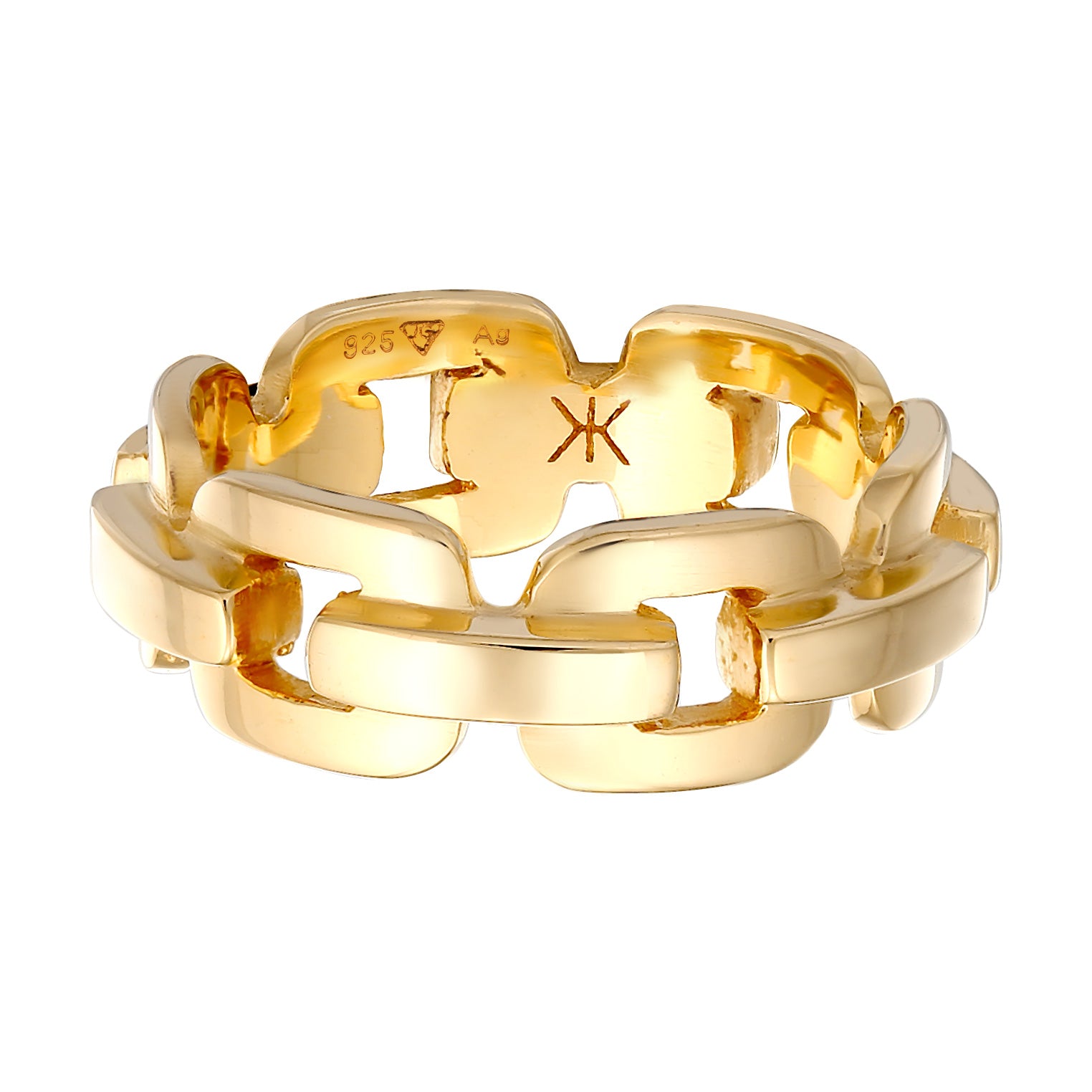 Gold - KUZZOI | Ring Chain | 925er Sterling Silber vergoldet
