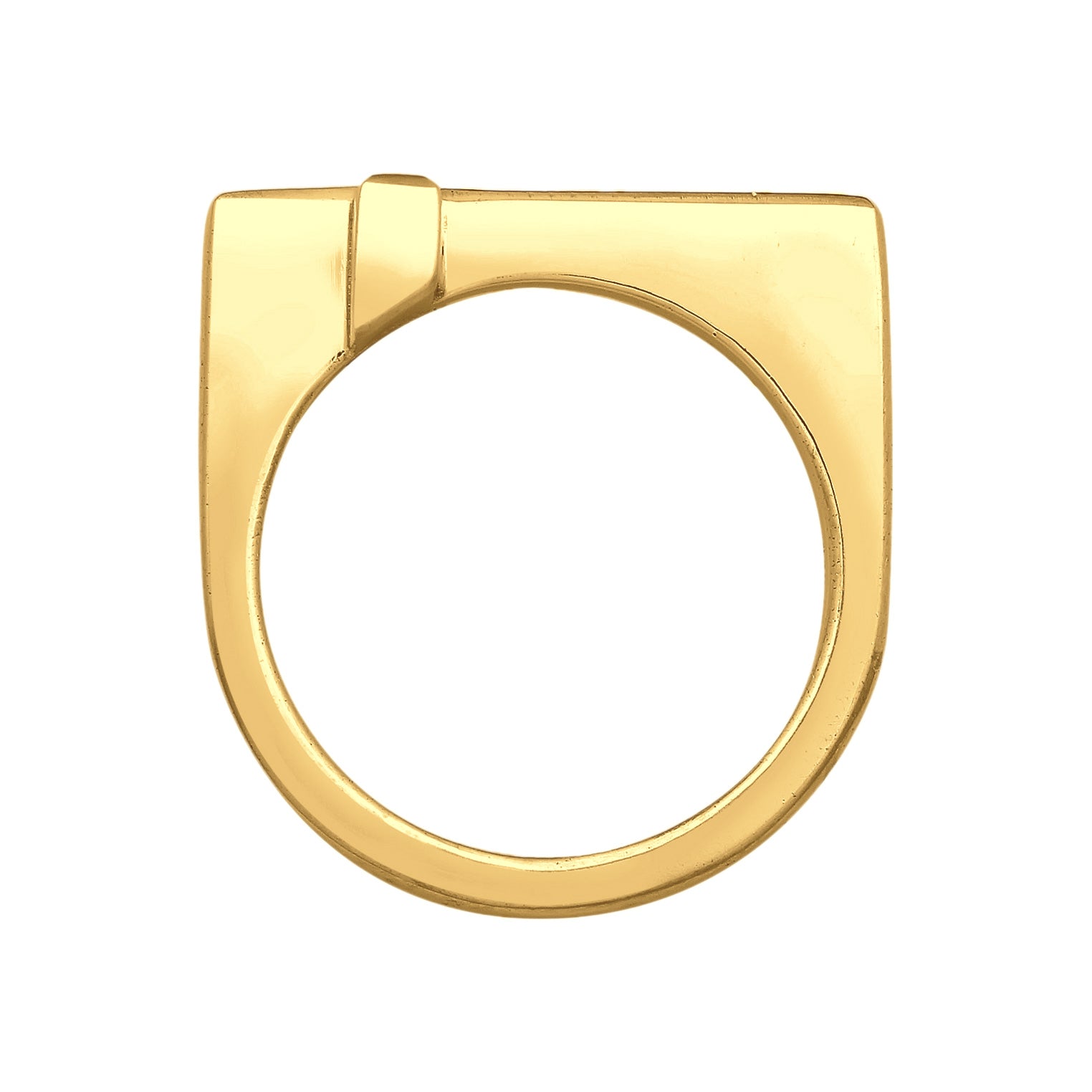 Gold - KUZZOI | Ring Kreuz Basic | 925er Sterling Silber vergoldet