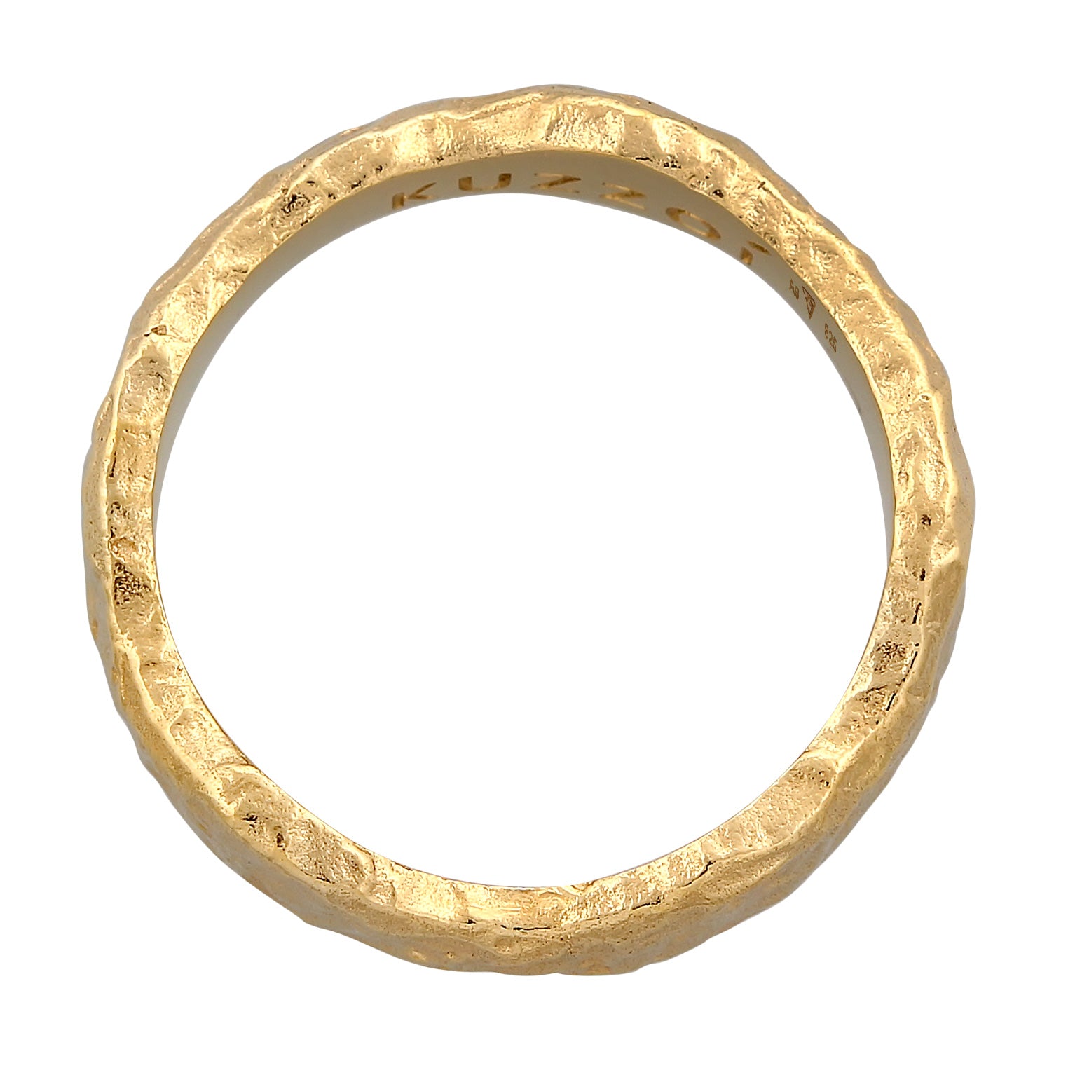 Gold - KUZZOI | Bandring Organic | 925er Sterling Silber vergoldet