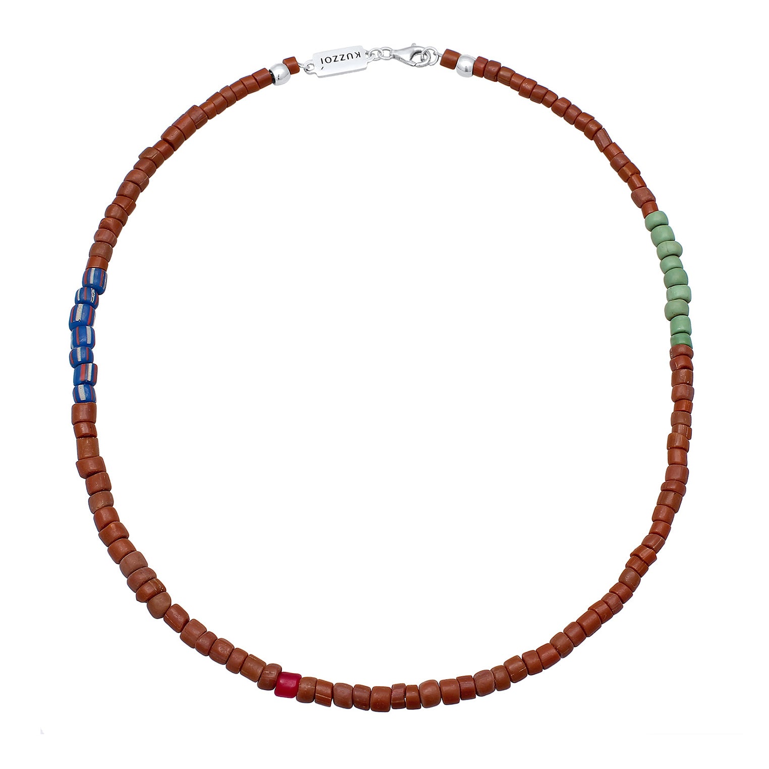Braun - KUZZOI | Halskette Beads Urban | 925er Sterling Silber