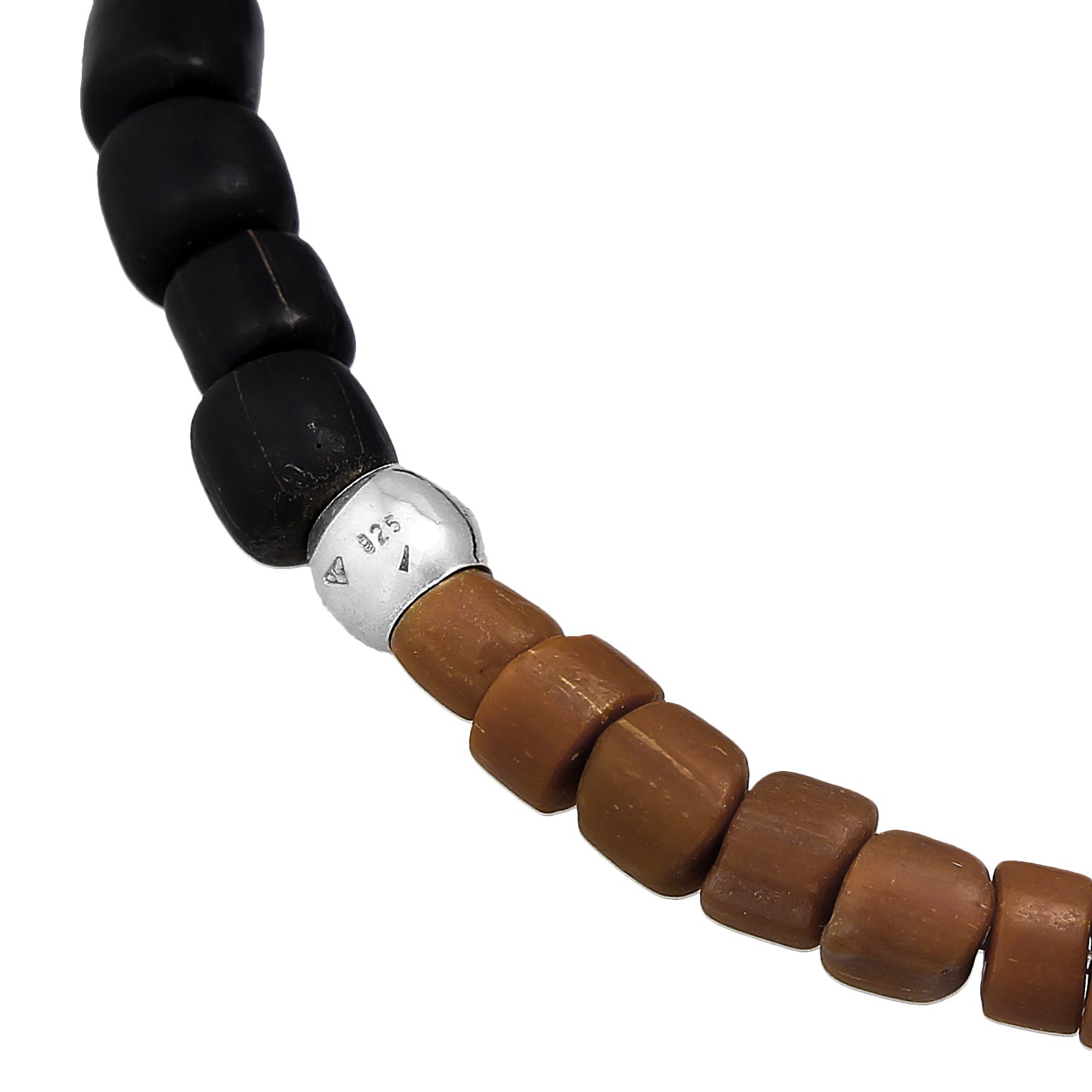 Braun - KUZZOI | Armband Beads | Glasperlen (Braun) | 925er Sterling Silber