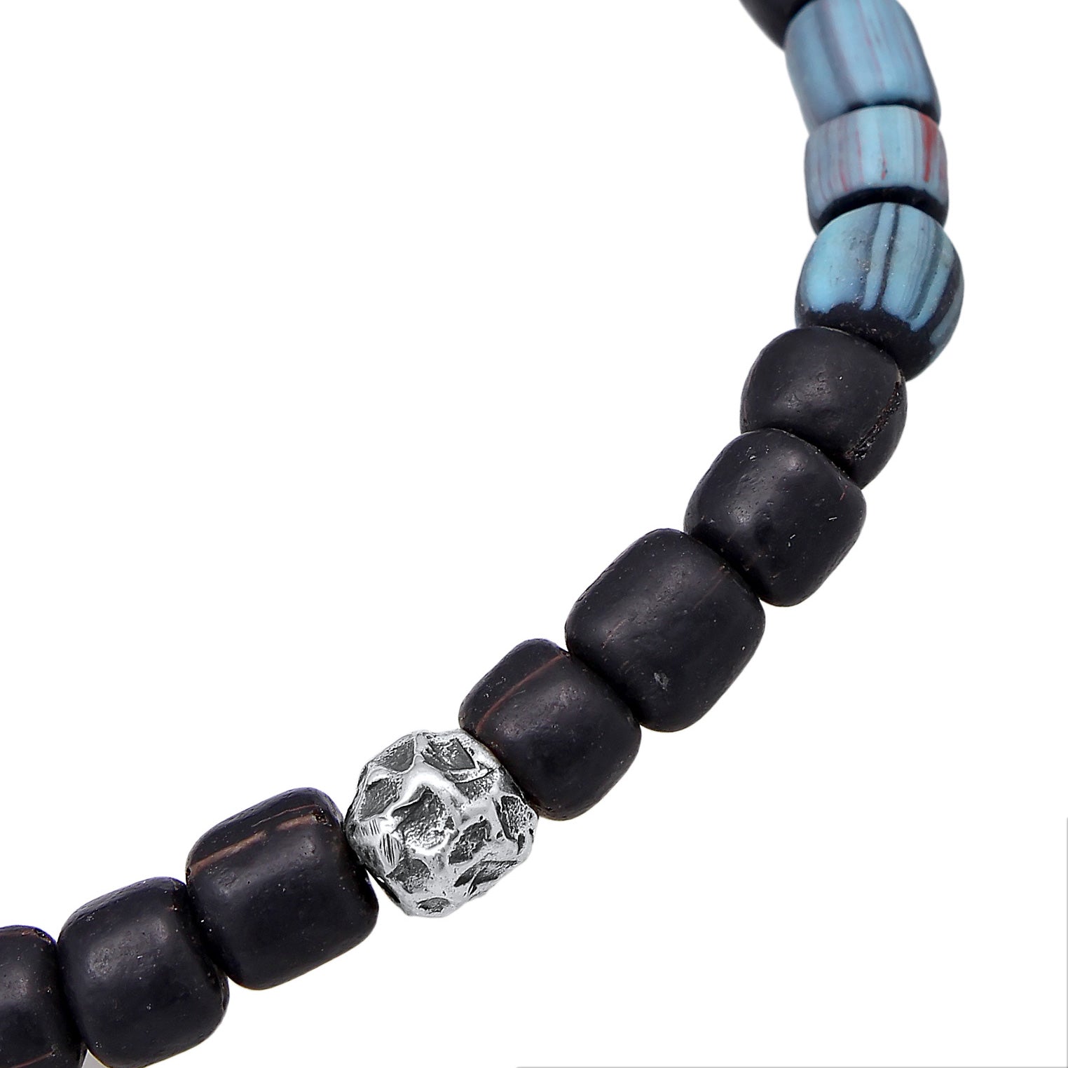 Dunkelblau - KUZZOI | Armband Beads | Glasperlen (Blau) | 925er Sterling Silber