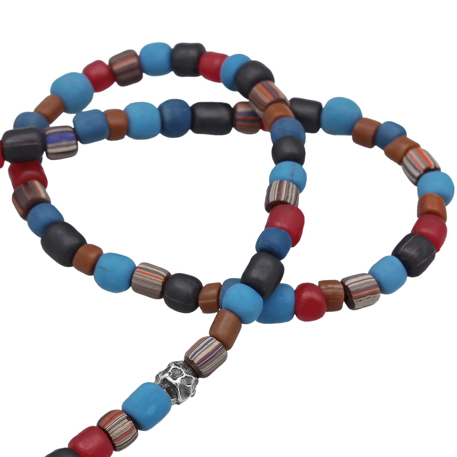 Blau - KUZZOI | Halskette Beads T-Bone | 925er Sterling Silber