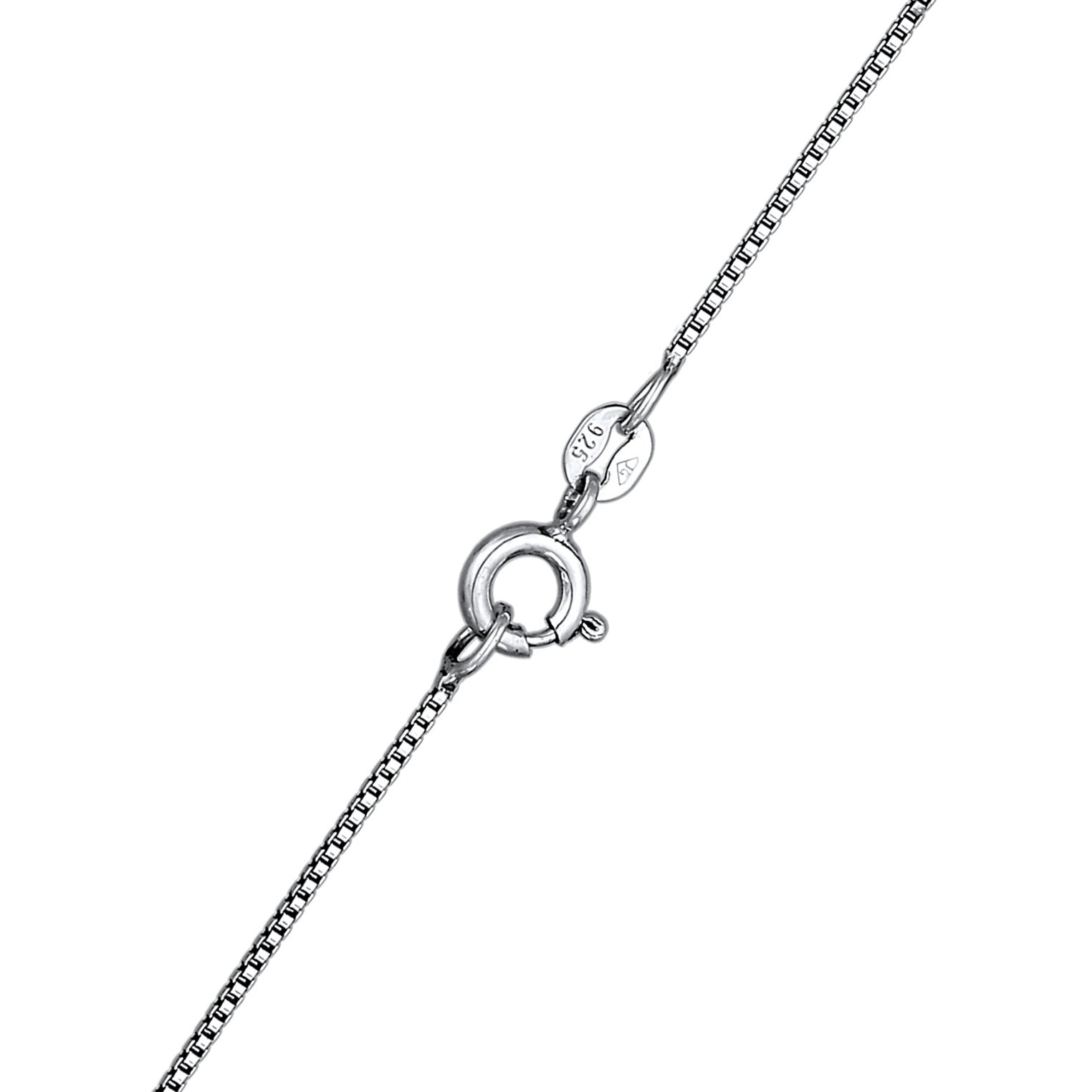 Schwarz - KUZZOI | Halskette Plättchen Organic | 925er Sterling Silber oxidiert