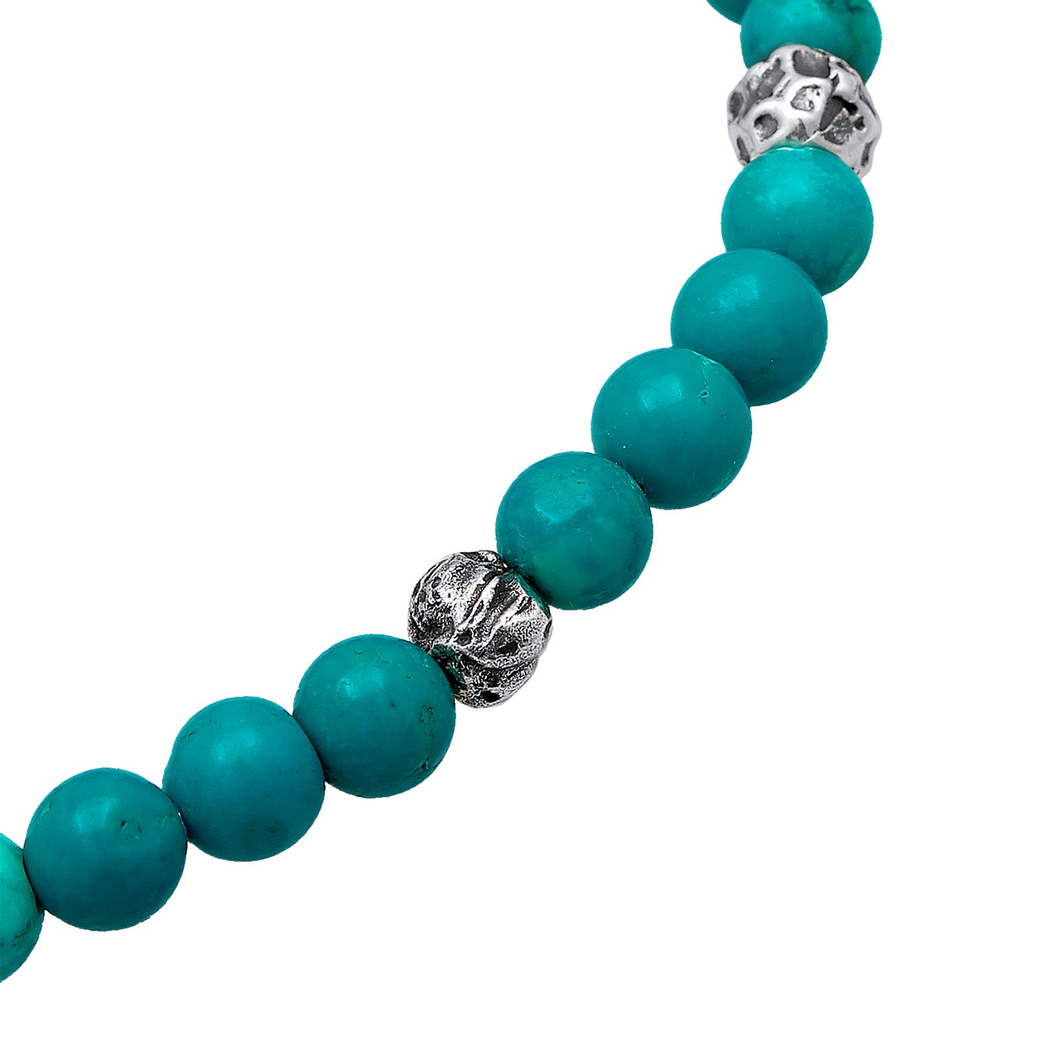 Türkis - KUZZOI | Armband Beads | Howlith (Türkis) | 925er Sterling Silber