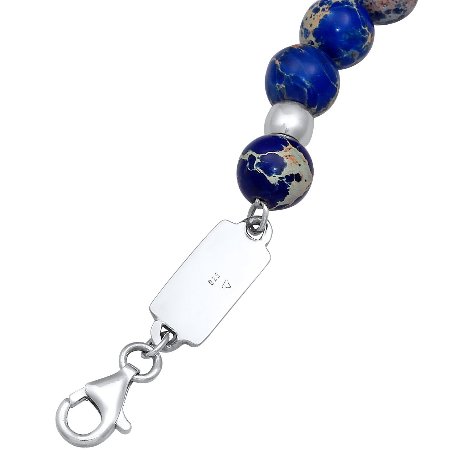 Dunkelblau - KUZZOI | Halskette Beads | Achat (Blau) | 925er Sterling Silber