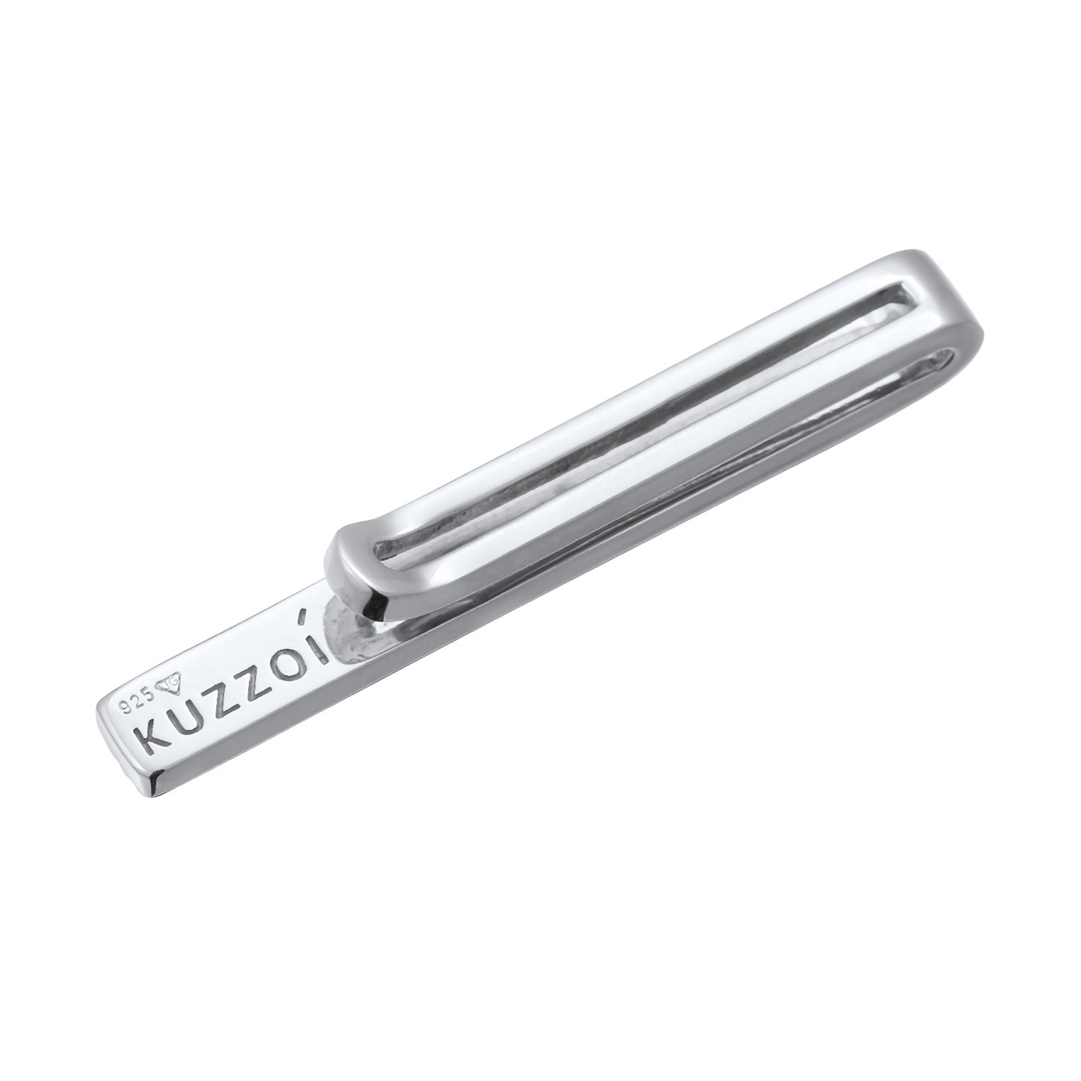 Silber - KUZZOI | Krawattennadel Rillen Design | 925 Sterling Silber