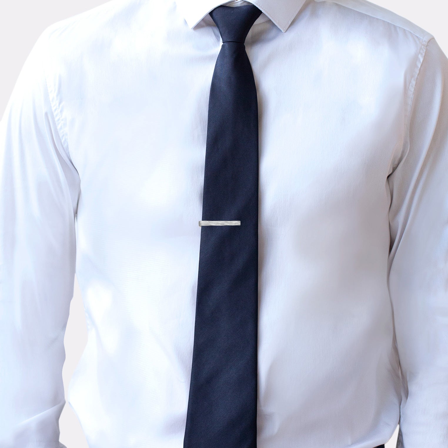 Silber - KUZZOI | Krawattennadel Rillen Design | 925 Sterling Silber